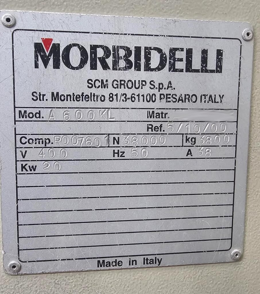 Used Morbidelli Author 600KL I CNC Machining Center