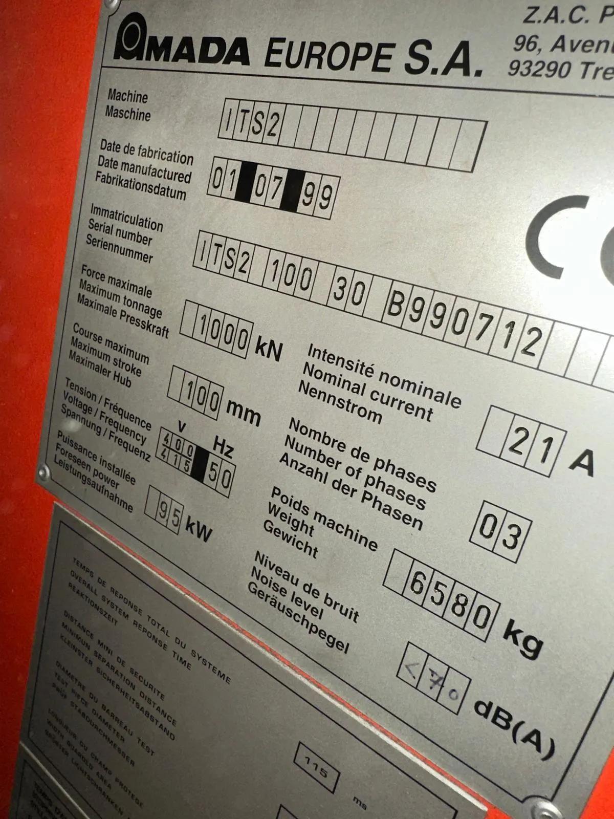 Used Amada ITS 2 103 I Press Brake