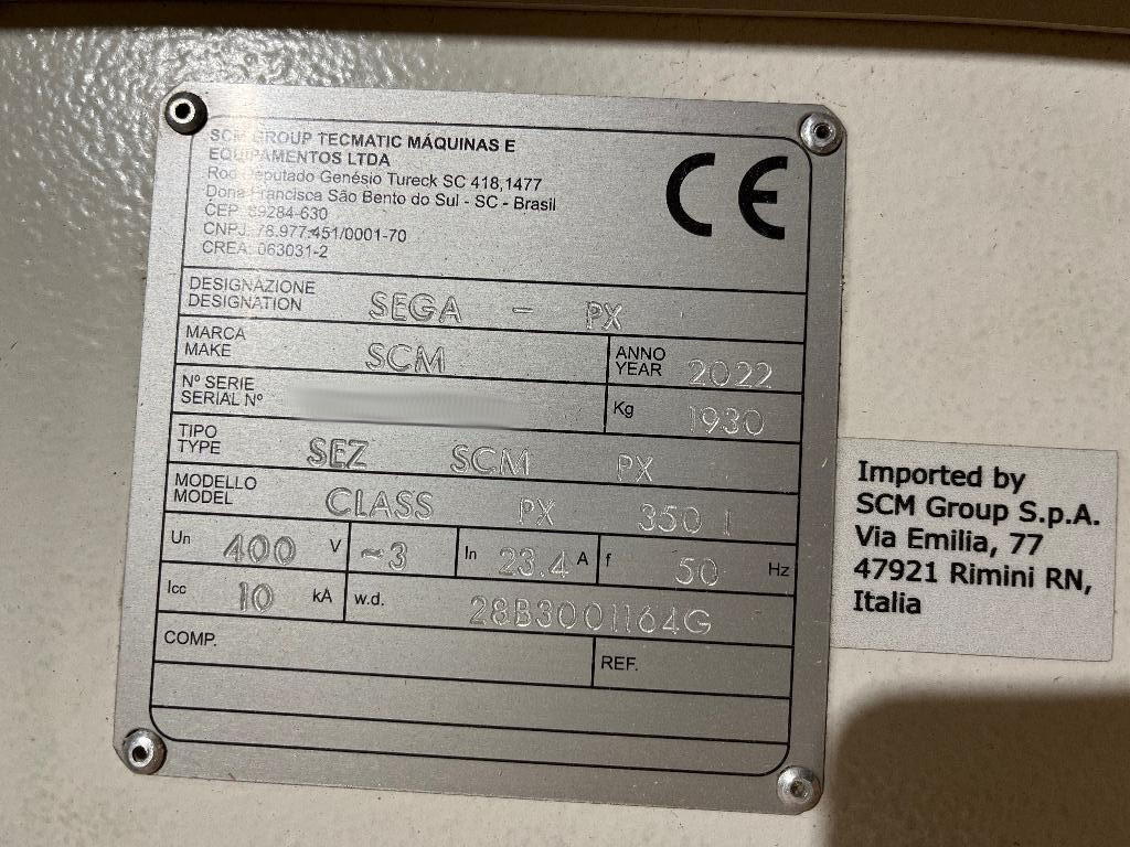 Used SCM Class PX 350i I Beam Saw I 2022