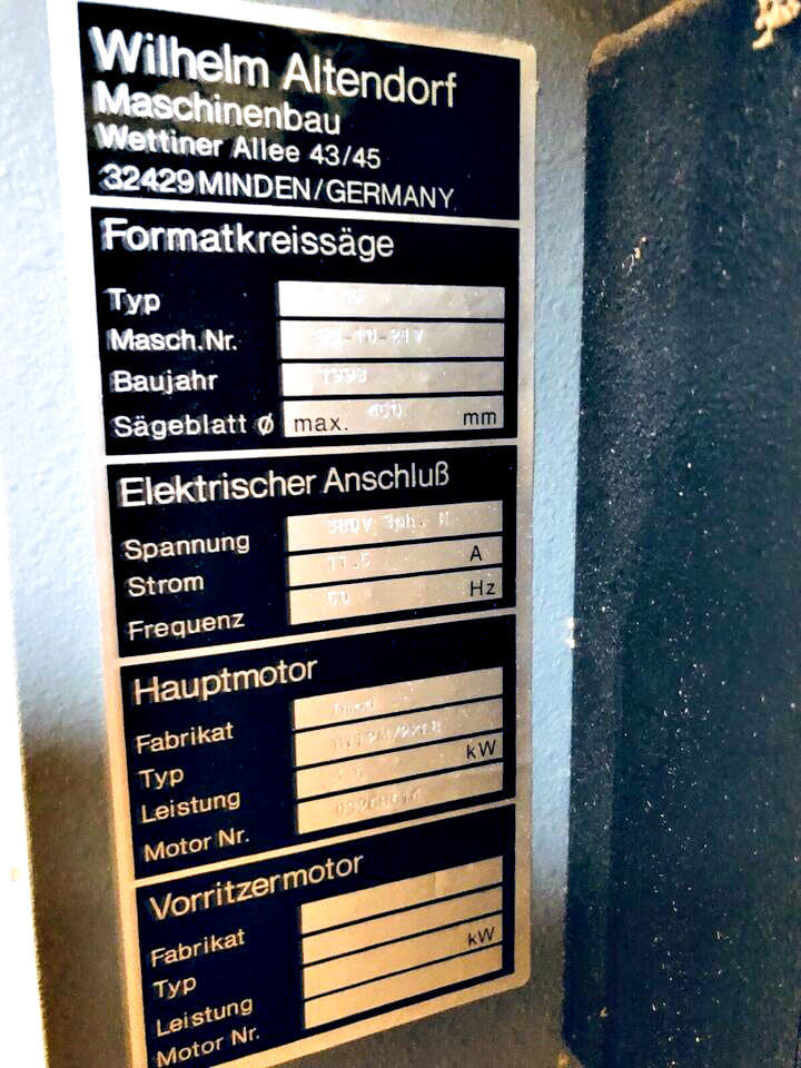 Gebruikt Altendorf F45 - Schuiftafelzaag - 1998