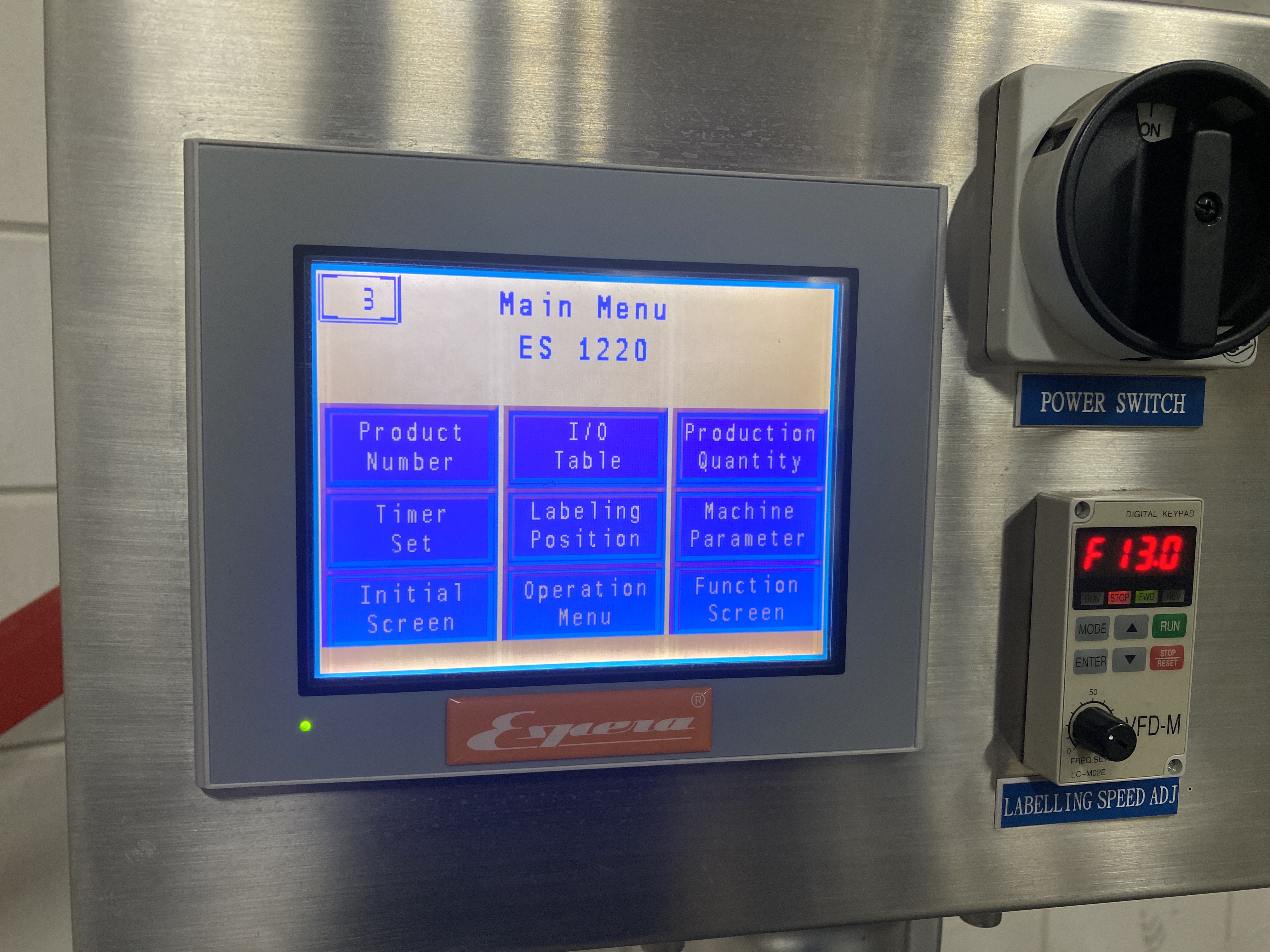 Used Espera 1000 top and bottom labeling