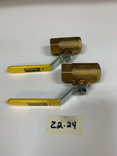Parker 1/2”Brass Ball Valve 600 Wog (Lot Of 2) Fast Shipping!