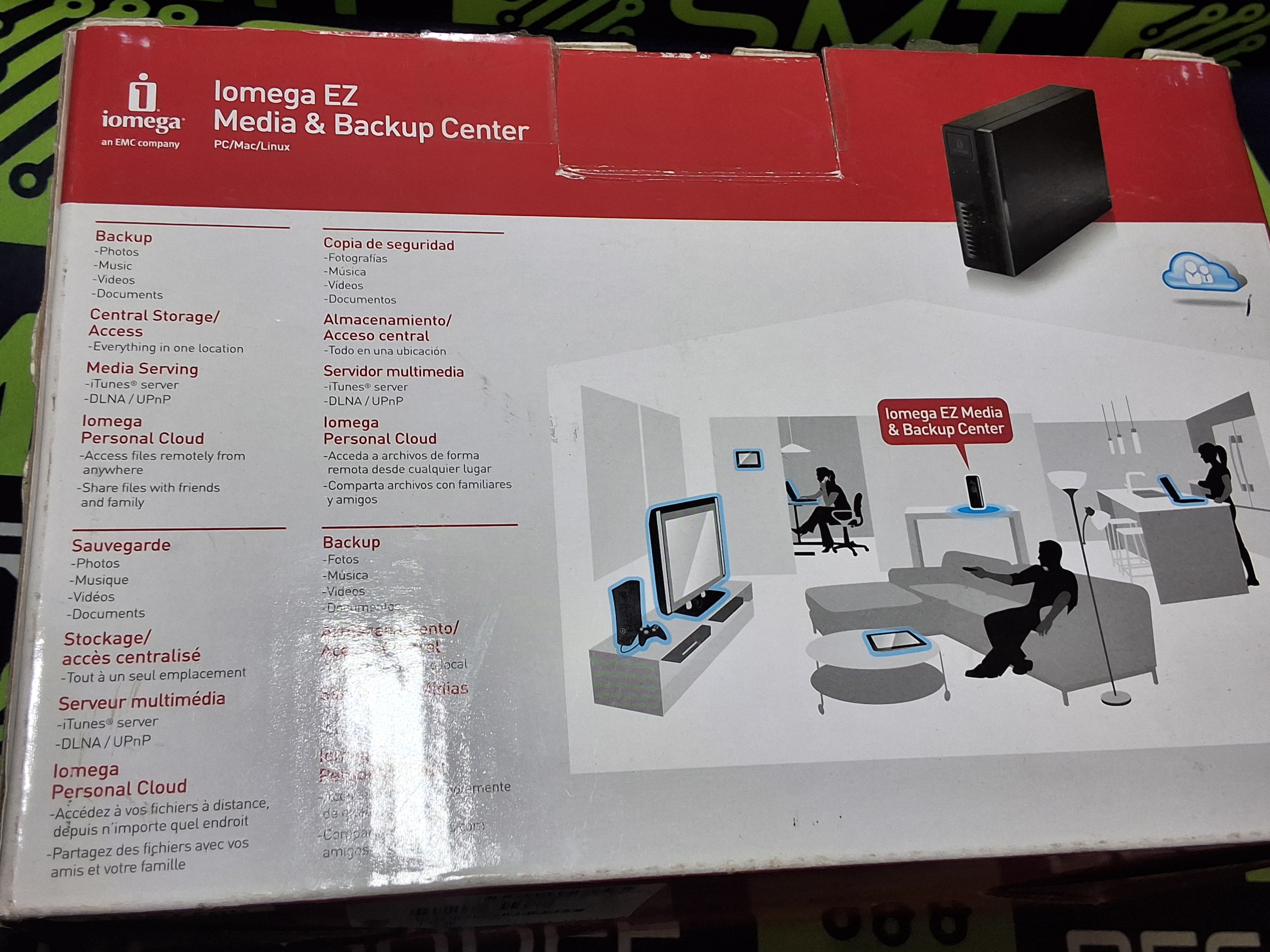 IOMEGA 1TB EZ MEDIA & DATA BACKUP CENTER 1000GB - NEW OPEN BOX