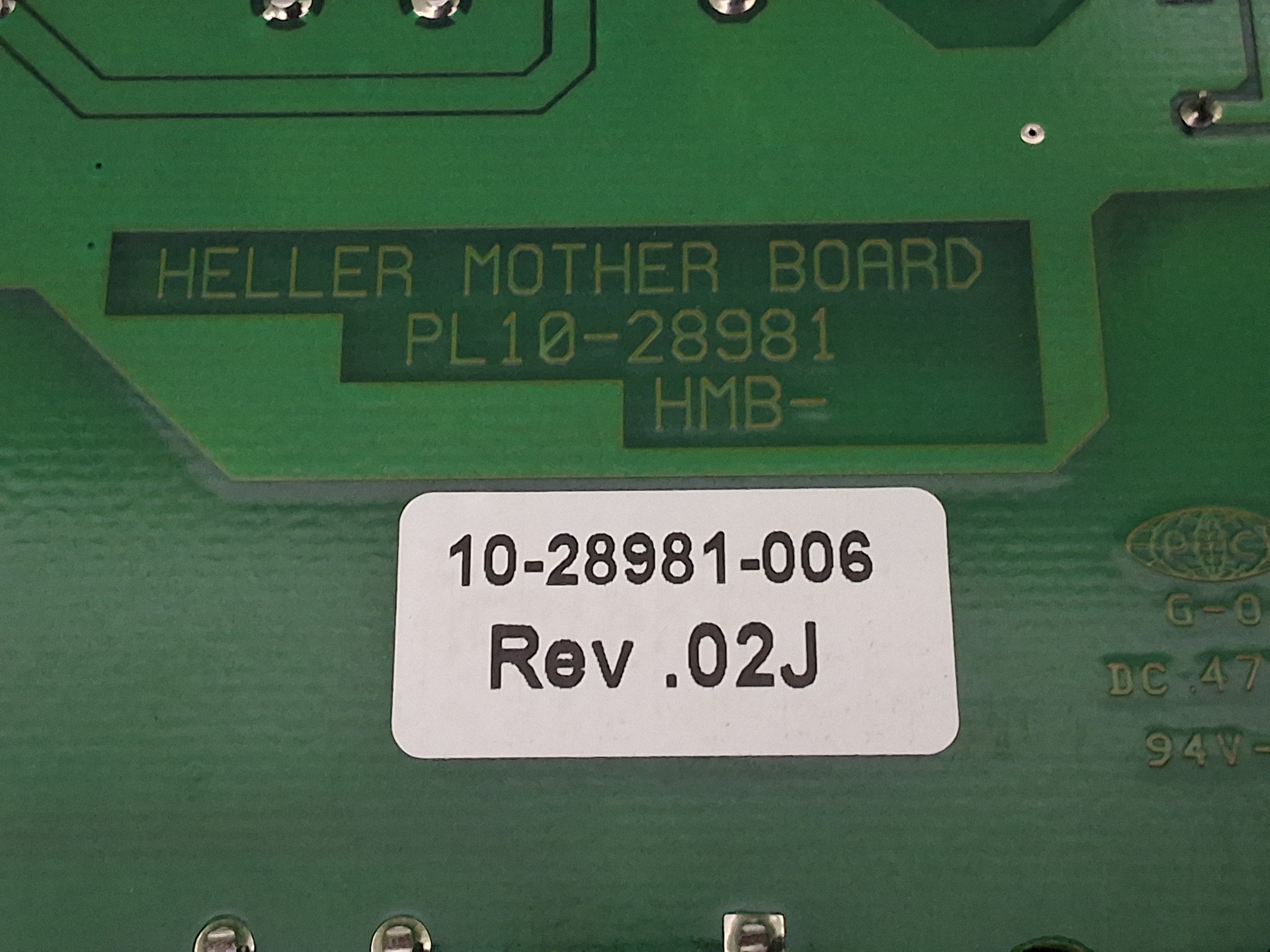 Used HELLER / ANALOGIC PL10-28981HMB MOTHER BOARD AND MAIN CONTROL BOARD 4-28981-2