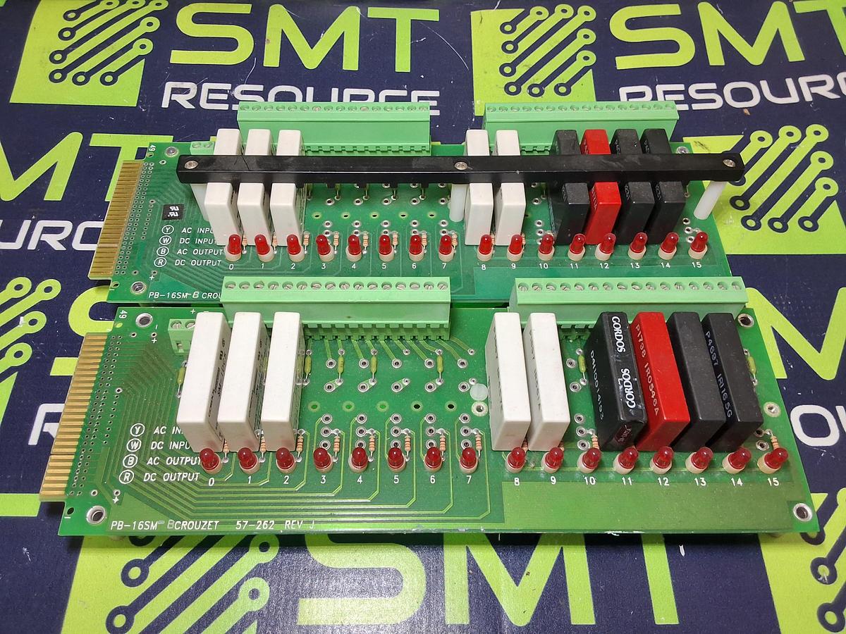 Used CROUZET 57-262 REV J PB-16SM POSITION I/O RACK