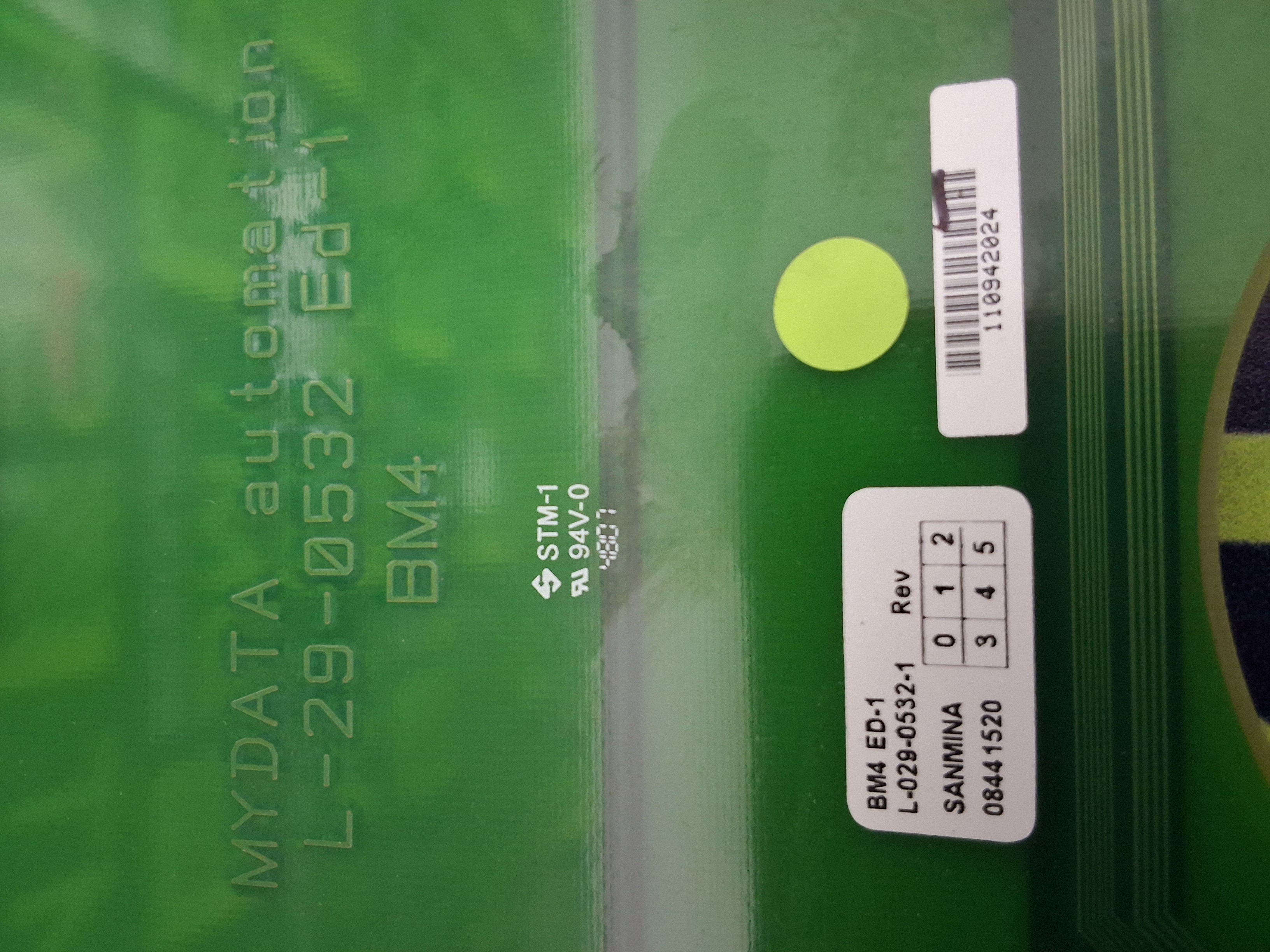Used MyData BM4 ED-1 L-029-0532-1 BACK PLANE PCB L-029-0532