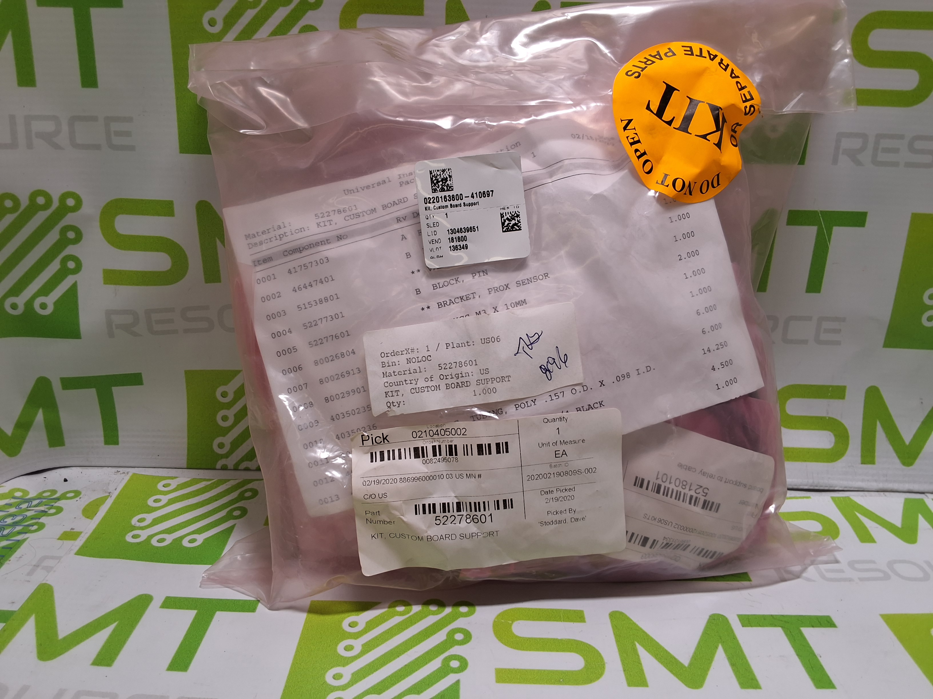 UNIVERSAL INSTRUMENTS 52278601 CUSTOM BOARD SUPPORT KIT - NEW