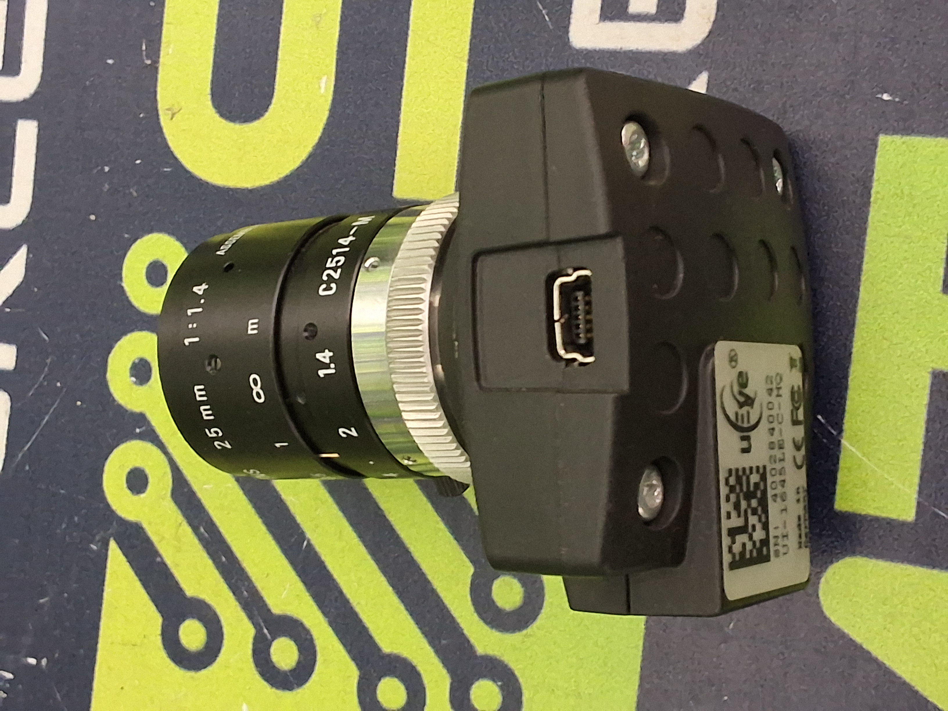 Used IDS uEye UI-1645LE-C-HQ USB 2.0 INDUSTRIAL DIGITAL CAMERA WITH PENTAX C2514-M LENS