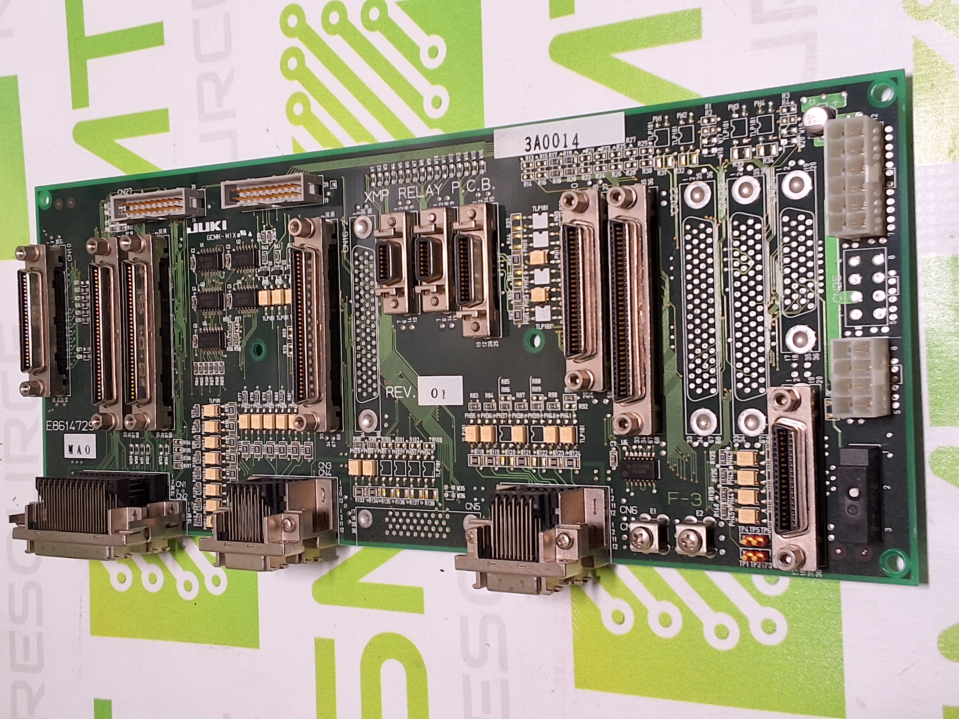 Used JUKI E8614729 REV. 01 XMP RELAY PCB 