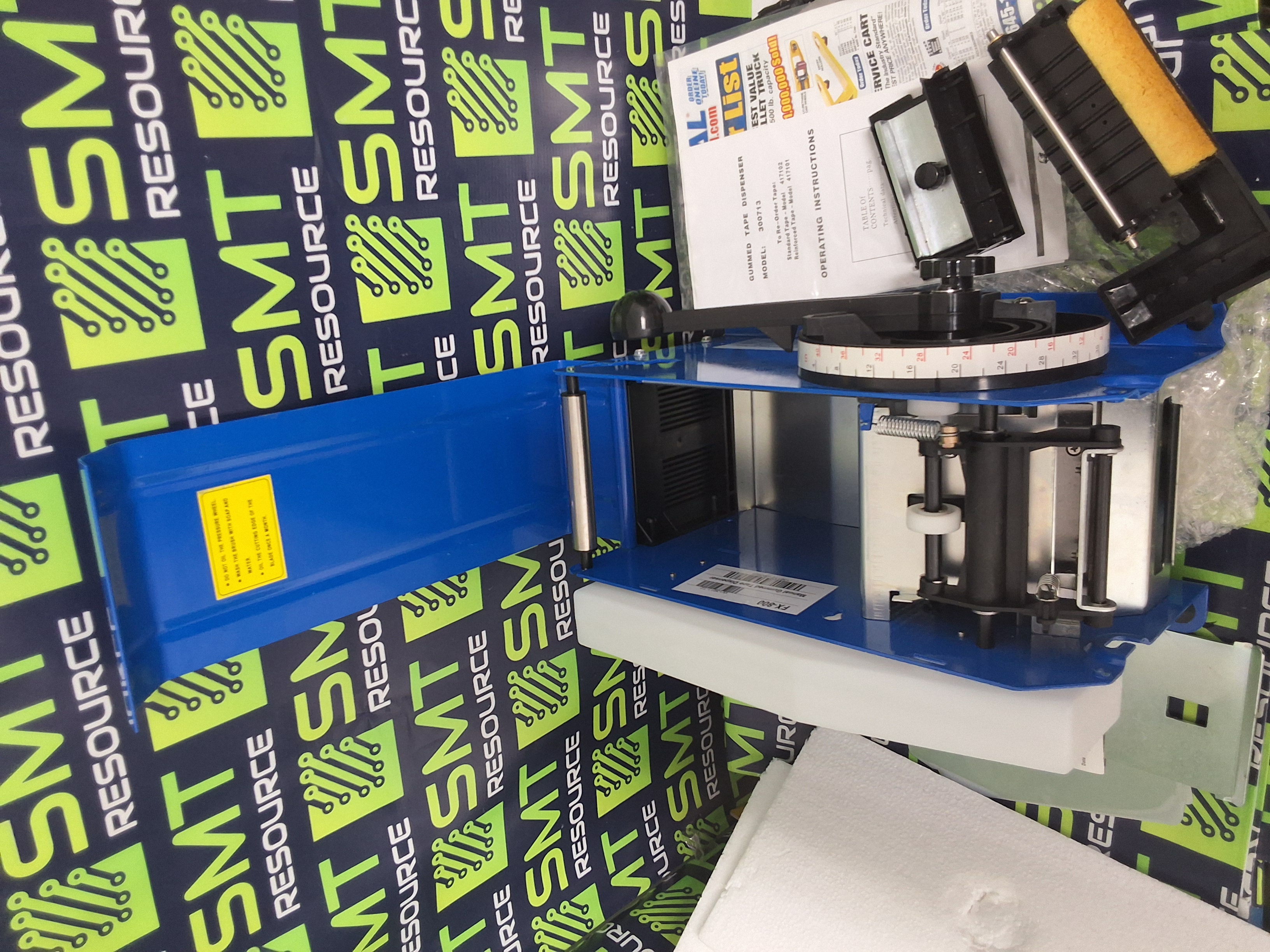 Used GLOBAL INDUSTRIAL FX-800 / 300713 MANUAL GUMMED WATER ACTUVATED TAPE DISPENSER 