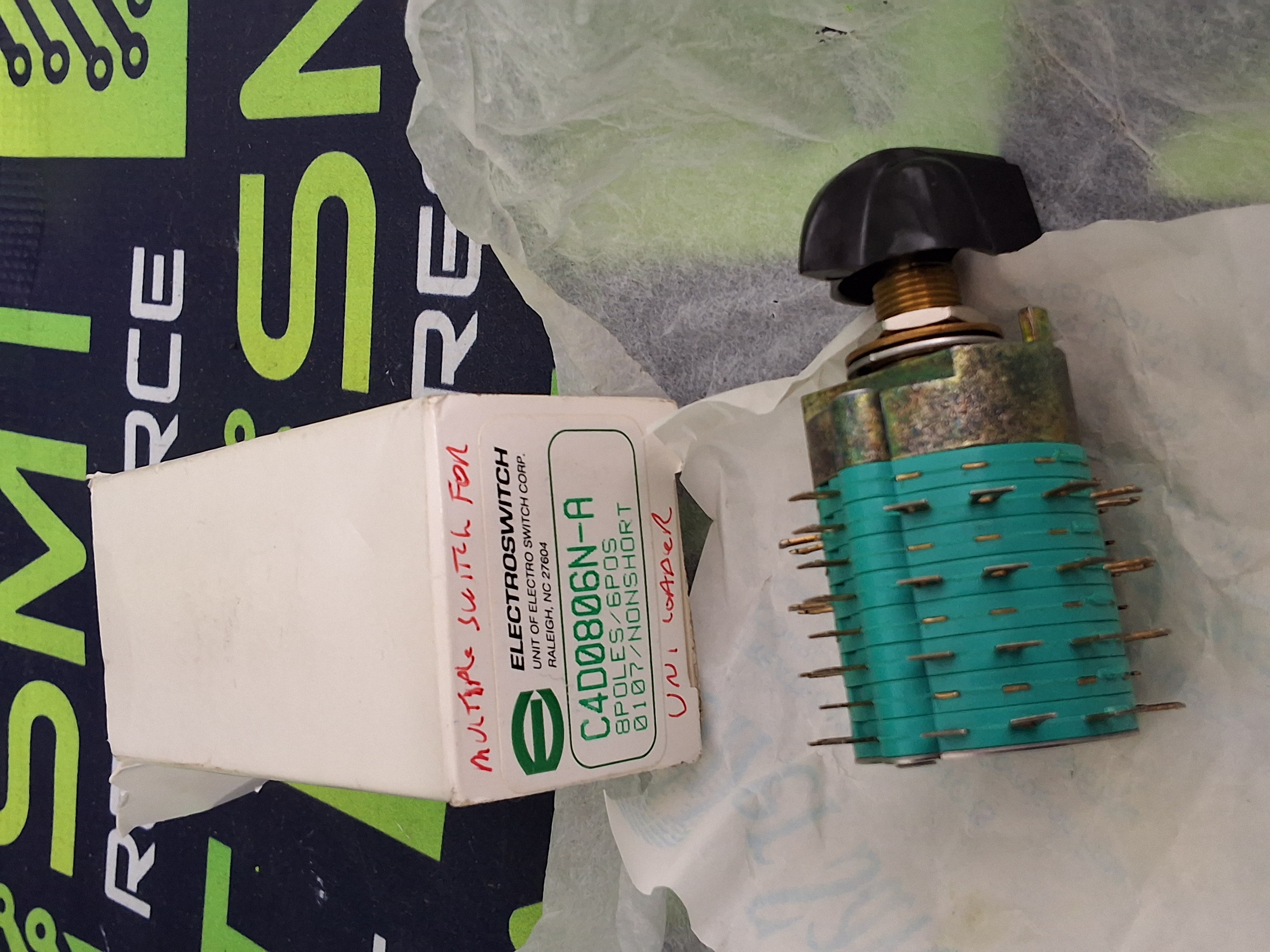 ELECTROSWITCH C4D0806N-A ROTARY SWITCH 8POLES 205 0107 - BRAND NEW