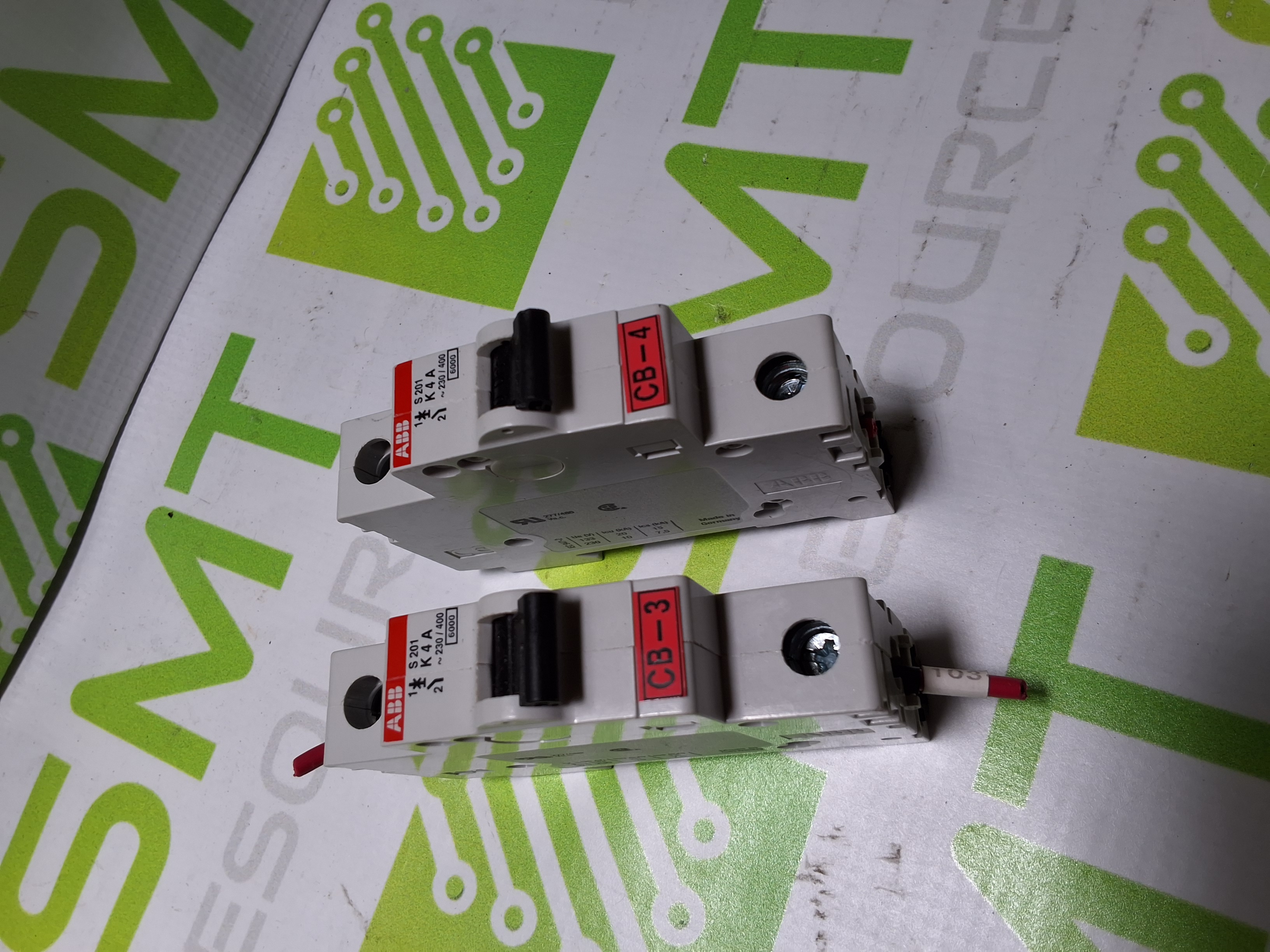 Used ABB S201 K4A 1-POLE 277V CIRCUIT BREAKER