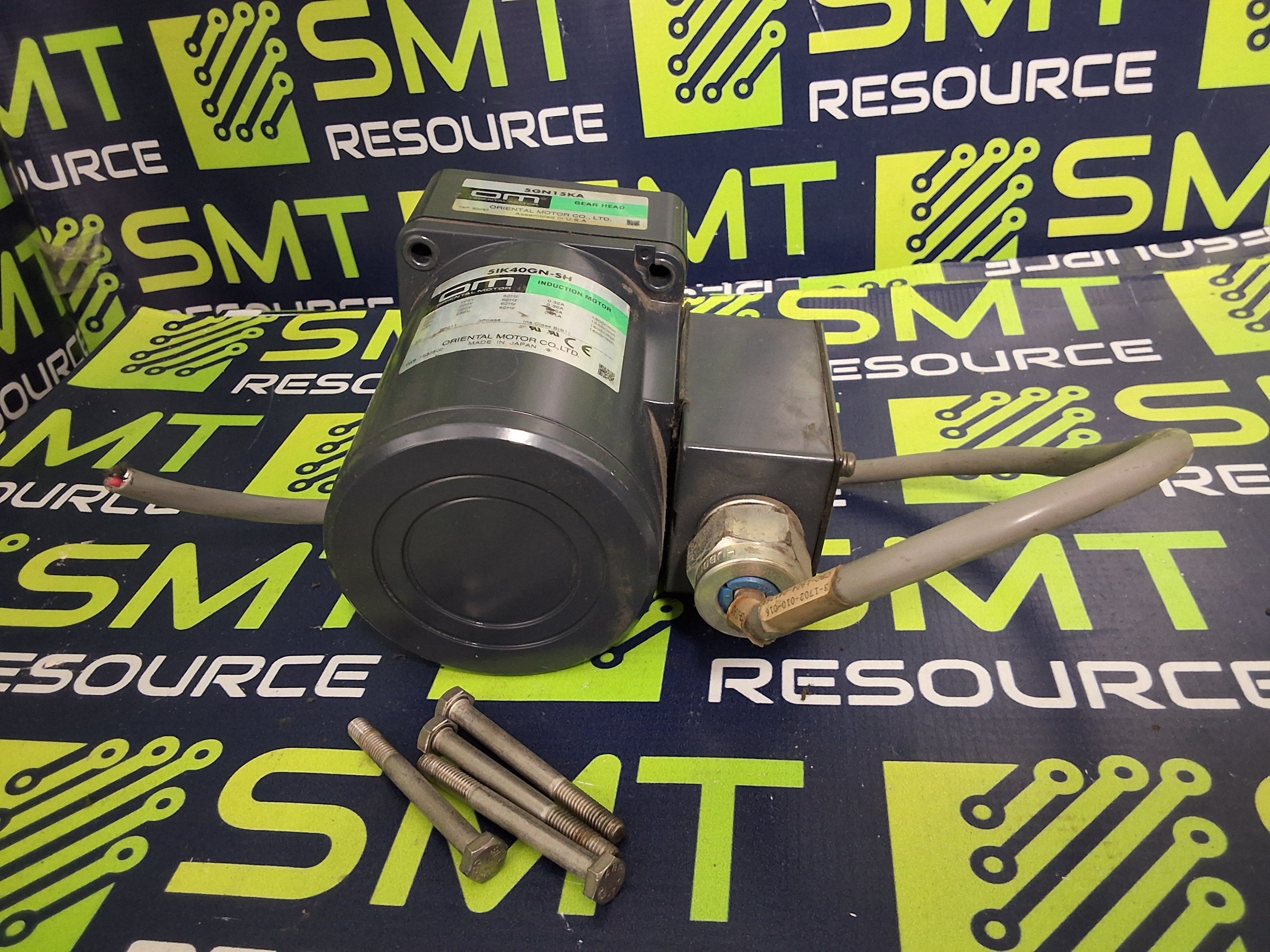 Used ORIENTAL MOTOR 5IK40GN-SH INDUCTION MOTOR WITH 5GN15KA GEAR HEAD