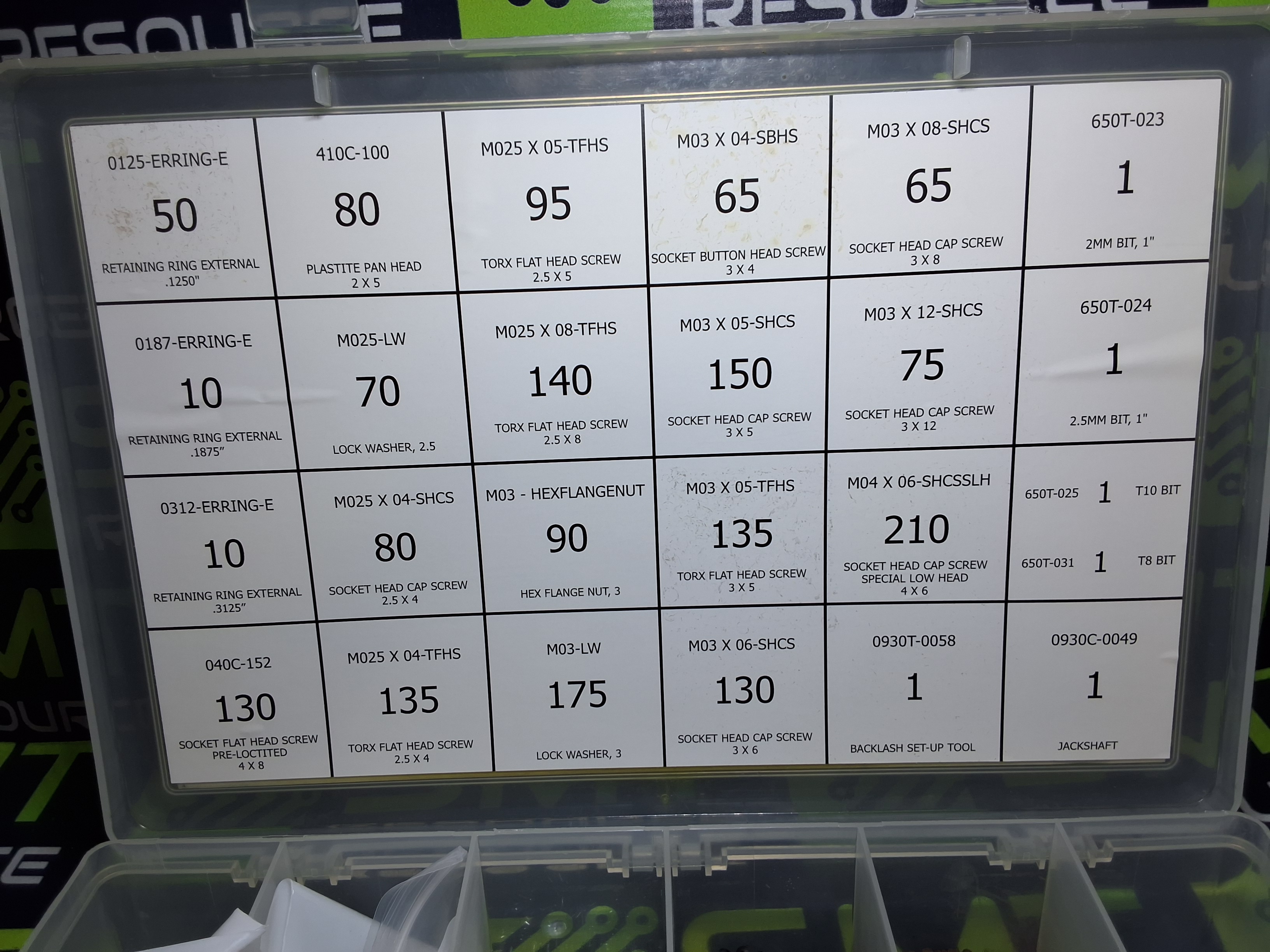 Used UNIVERSAL INSTRUMENTS 51268301 HIGH PERFORMANCE GOLD HARDWARE KIT 8-32mm