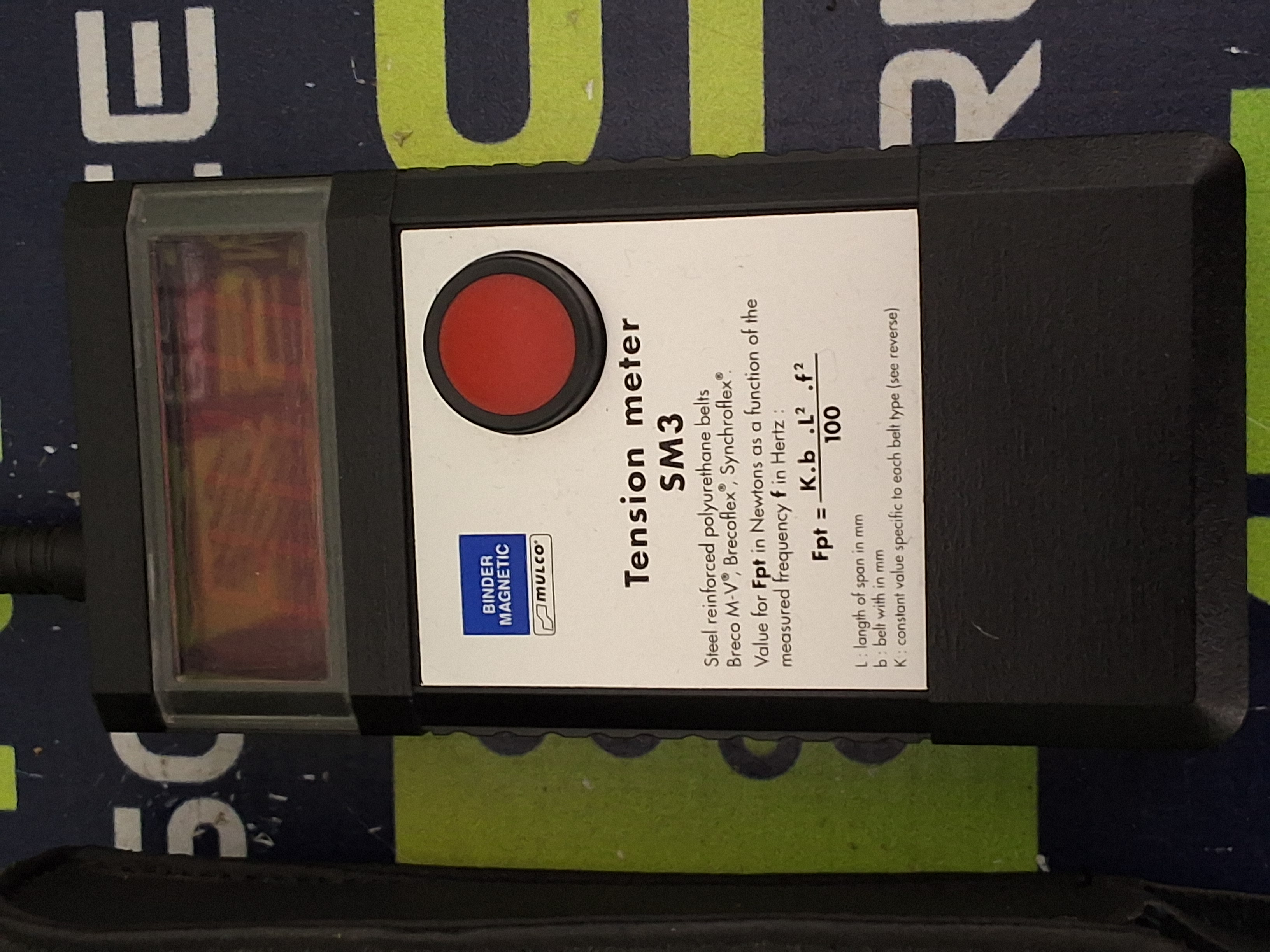 Used MULCO / BINDER MAGNETIC TENSION METER SM3 WITH CASE