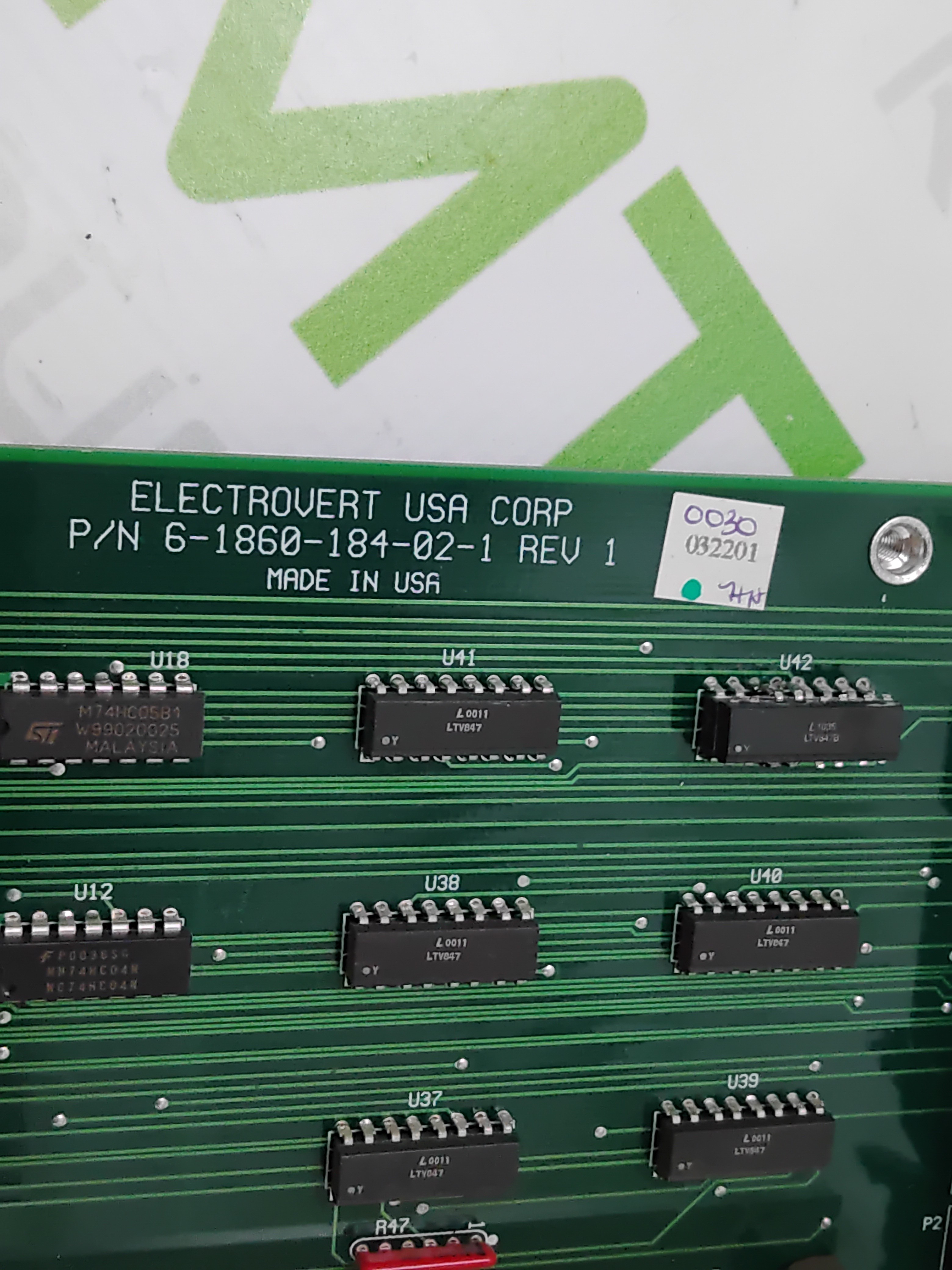 Used ELECTROVERT 6-1860-184-02-1 I/O BOARD