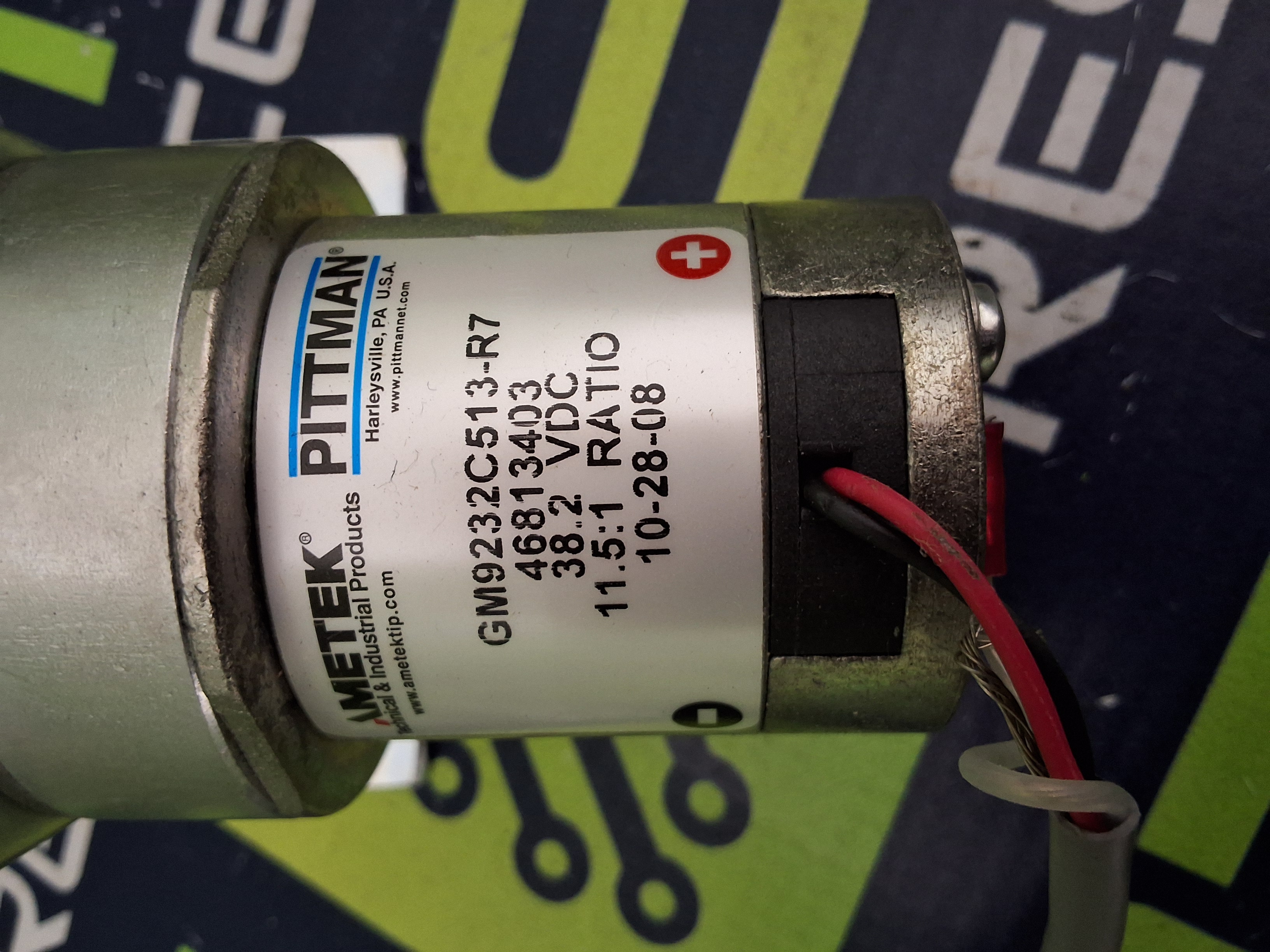 Used AMETEK PITTMAN 46813403 / GM9232C513-R7 GEARMOTOR 38.2VDC 11.5:1 RATIO
