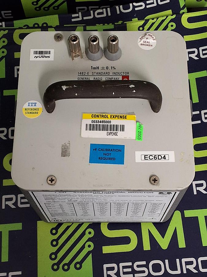 Used GENERAL RADIO COMPANY GenRad IET LABS 1482-L STANDARD INDUCTOR 100mH ±0.1%