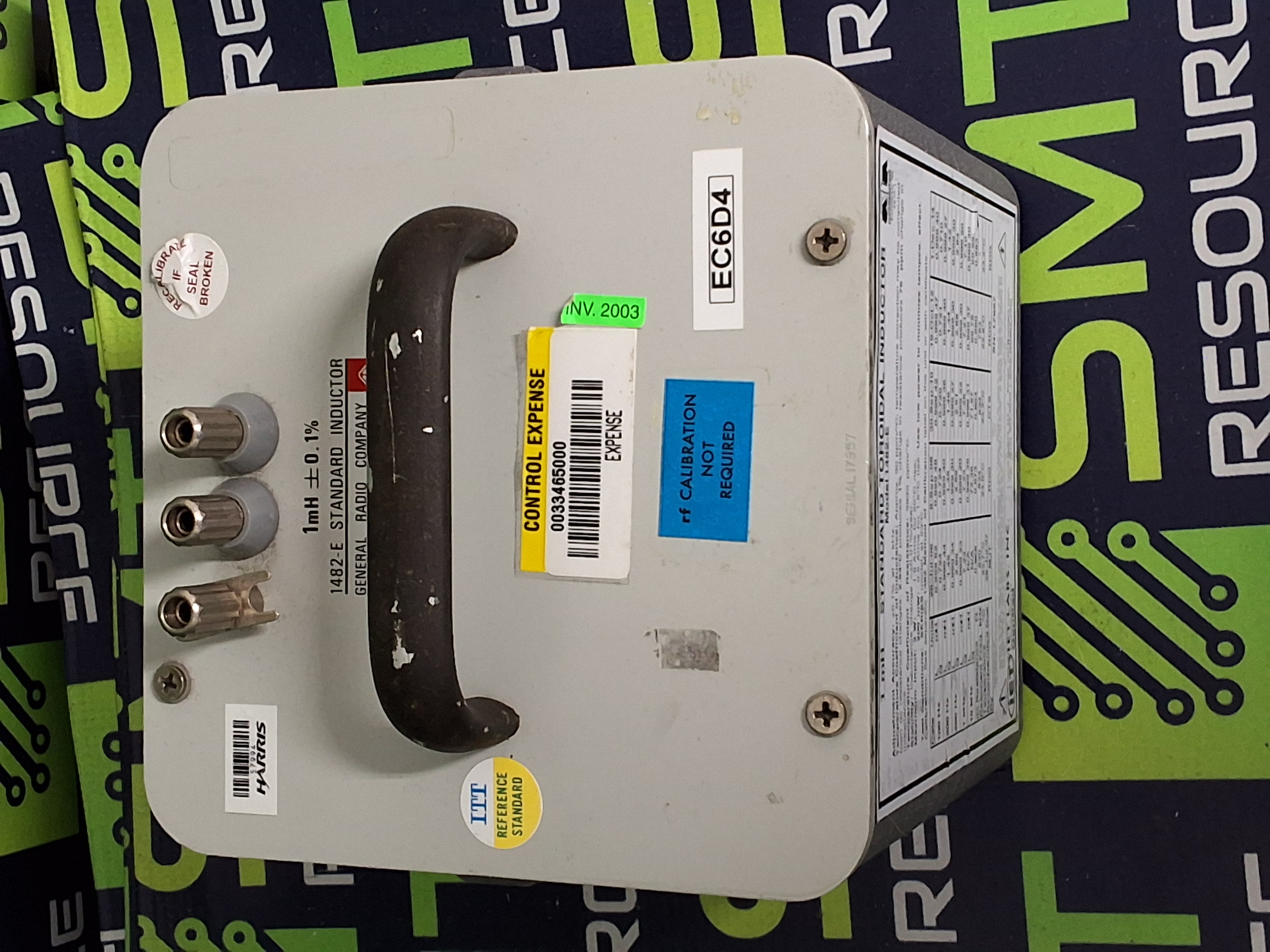 Used GENERAL RADIO COMPANY GenRad IET LABS 1482-L STANDARD INDUCTOR 100mH ±0.1%