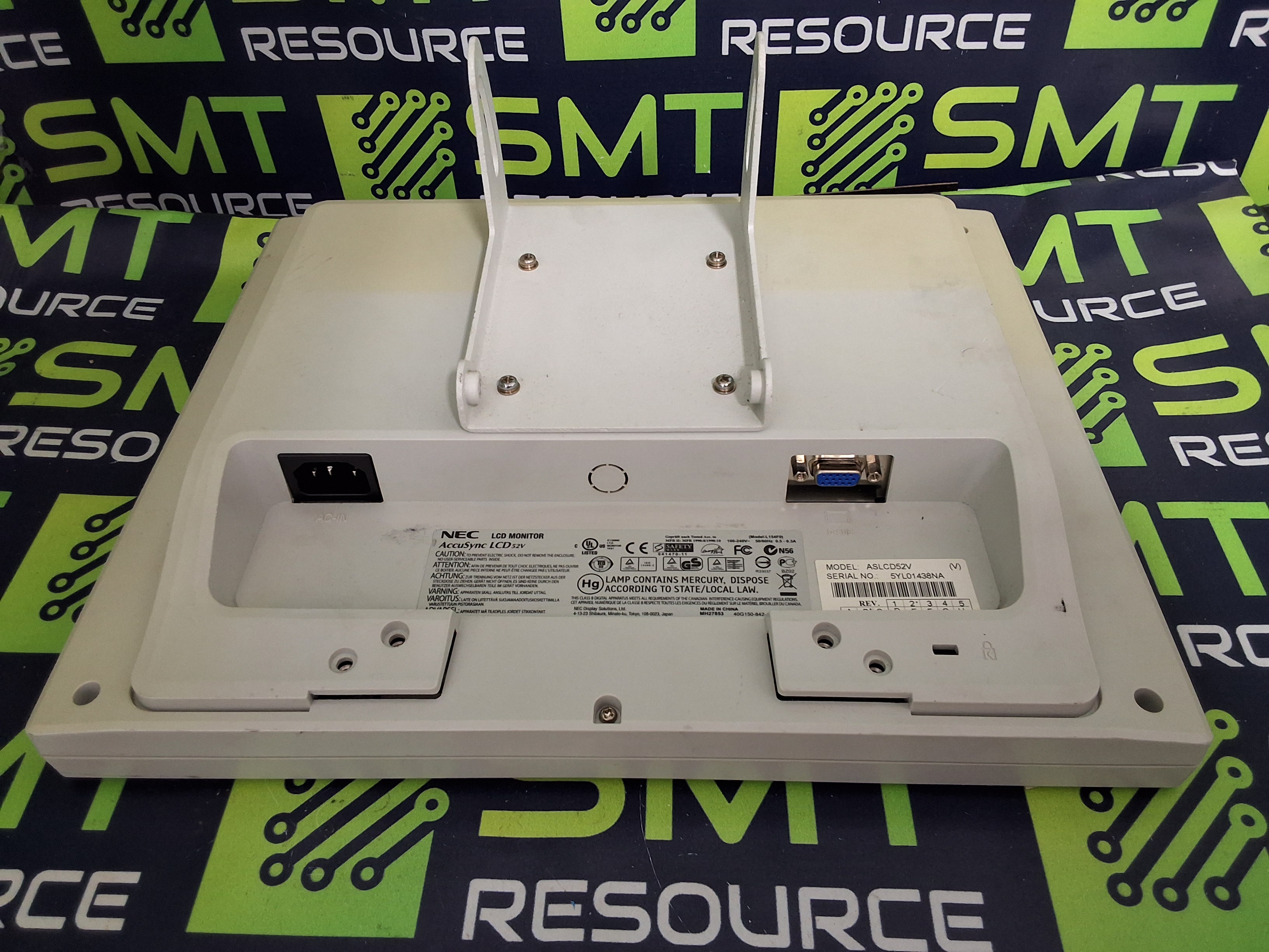 Used NEC AccuSync ASLCD52V FLAT-PANEL LCD MONITOR 52V L154F0