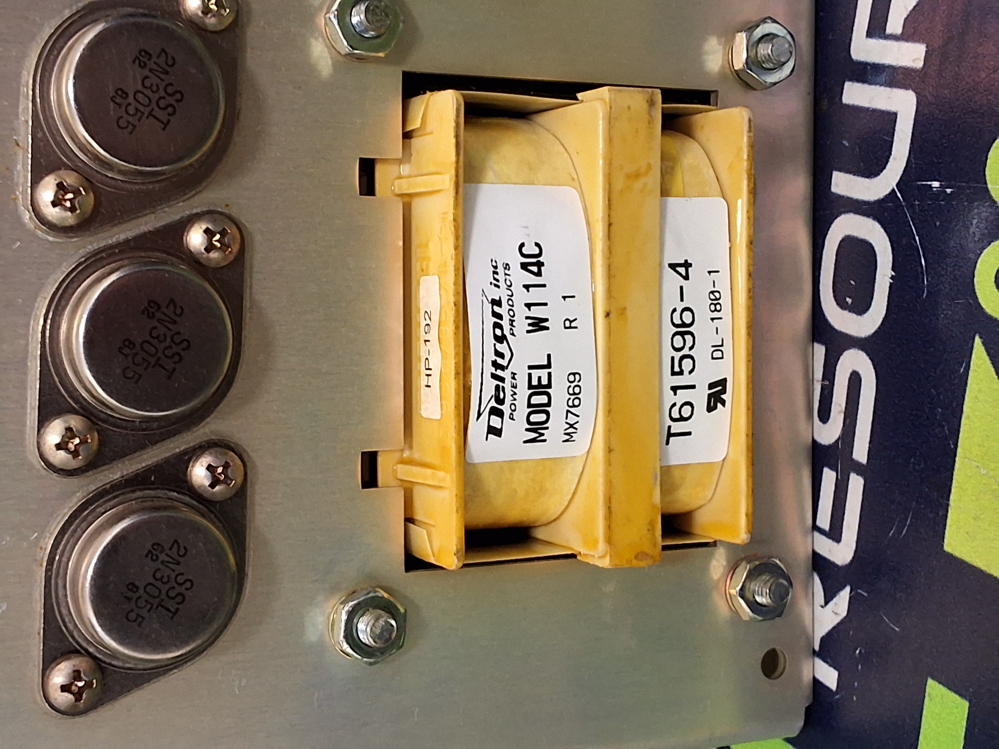 Used DELTRON W114C-EC POWER SUPPLY 24V 3.6A