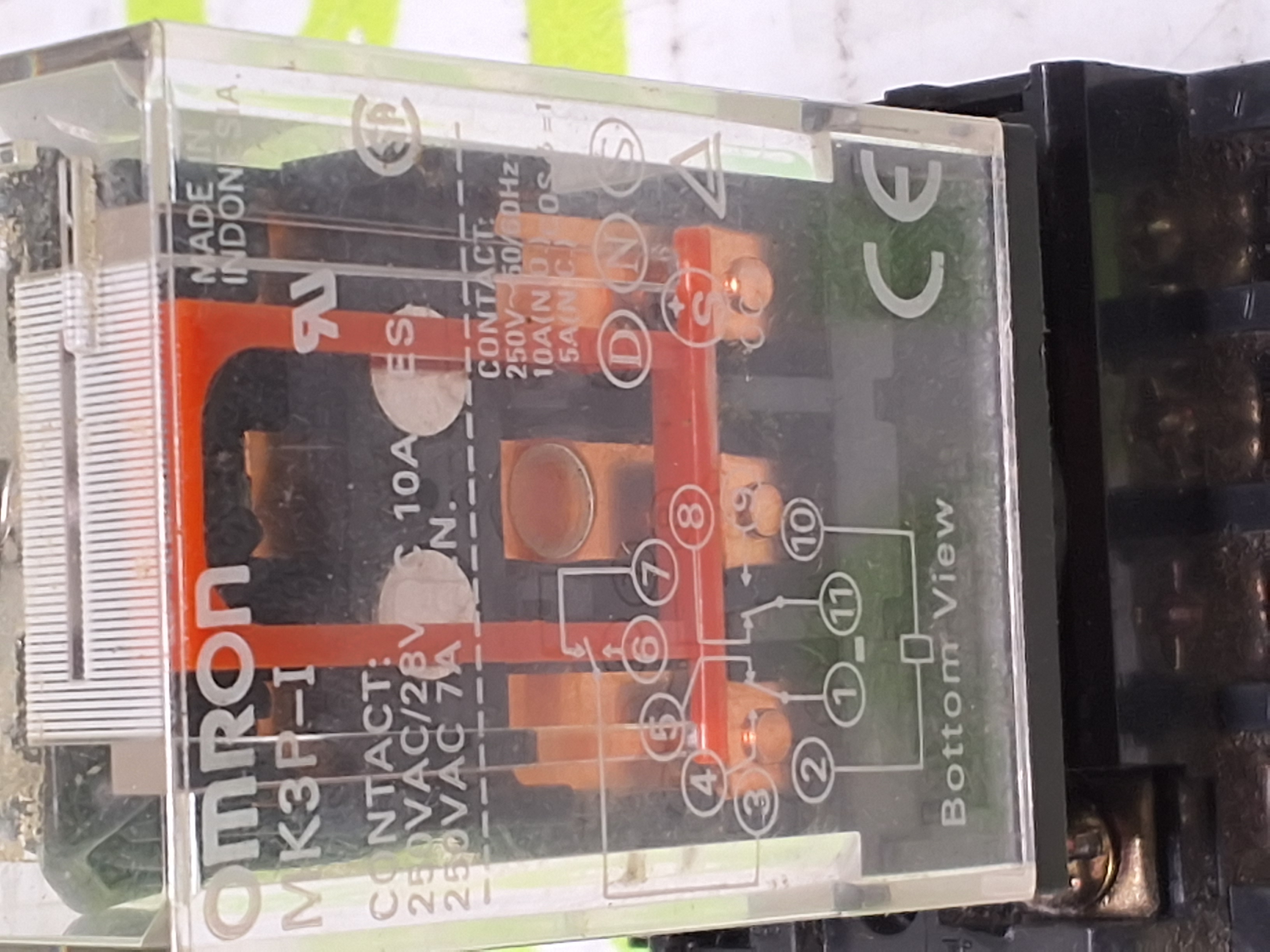 Used OMRON MK3P-I GENERAL PURPOSE RELAY 10A 250VAC