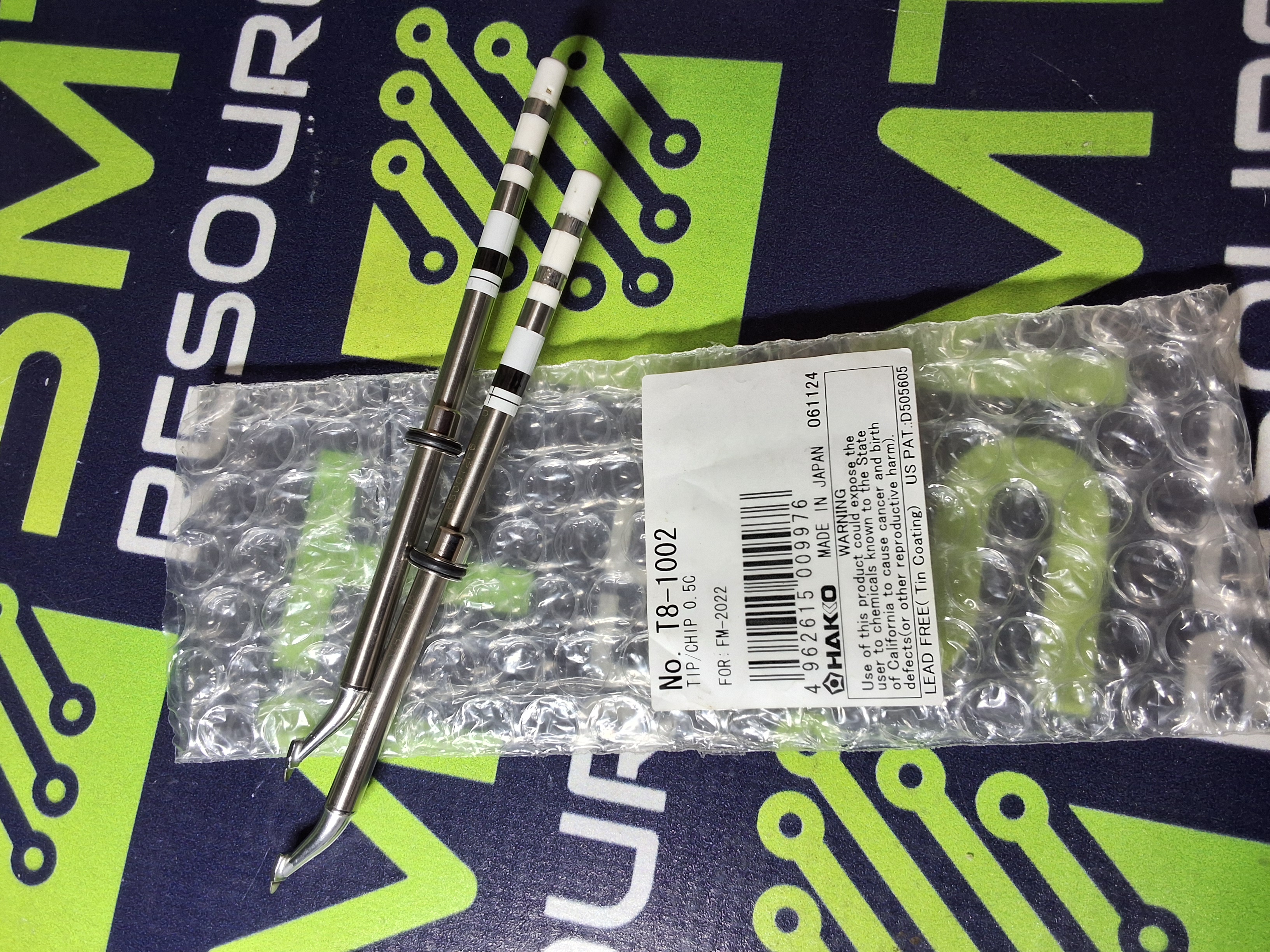 HAKKO T8-1002 SOLDERING TIP / CHIP 0.5C FOR FM-2022 - LOT OF 2 - BRAND NEW