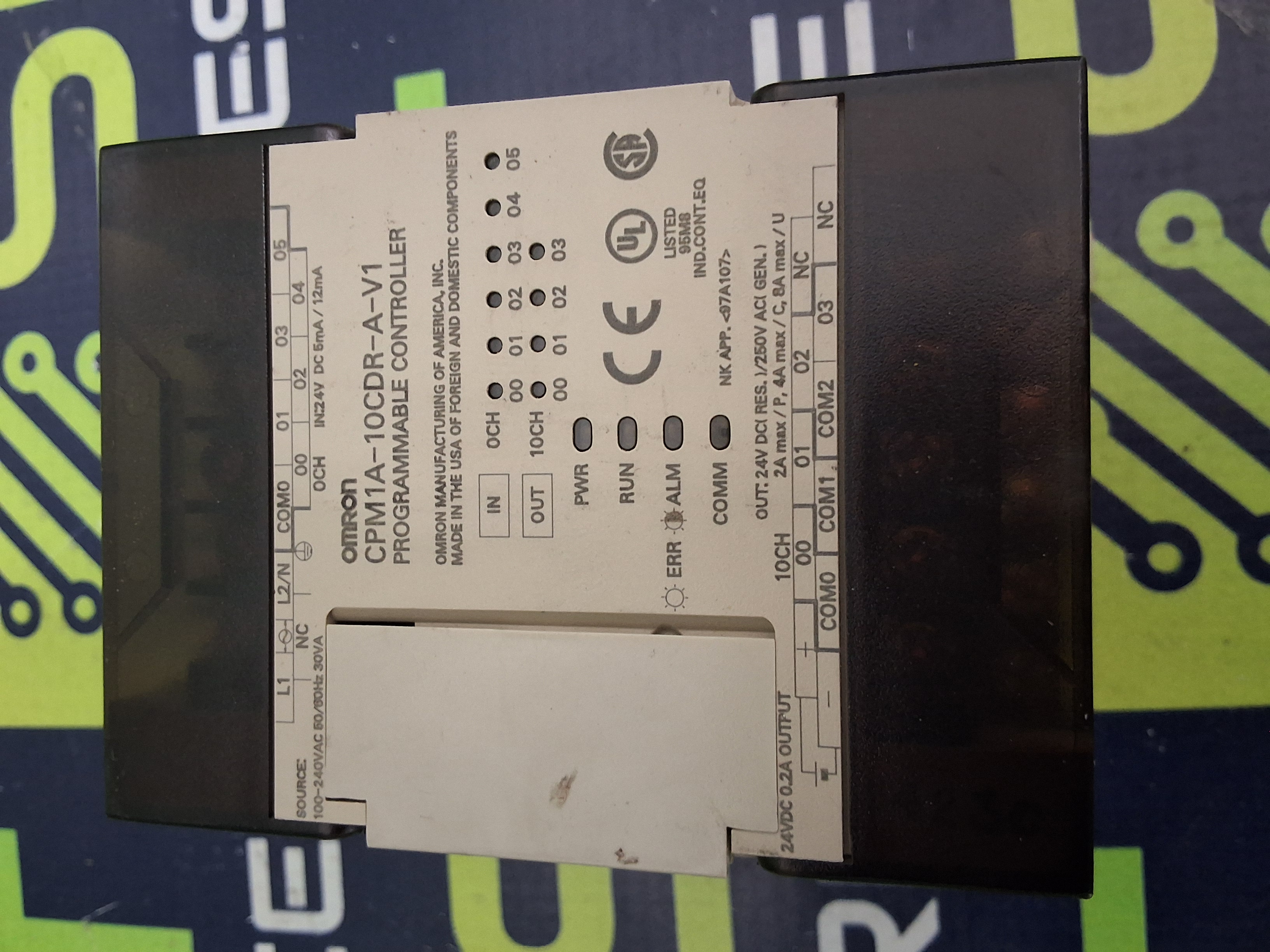 Used OMRON CPM1A-10CDR-A-V1 PROGRAMMABLE CONTROLLER 24VDC