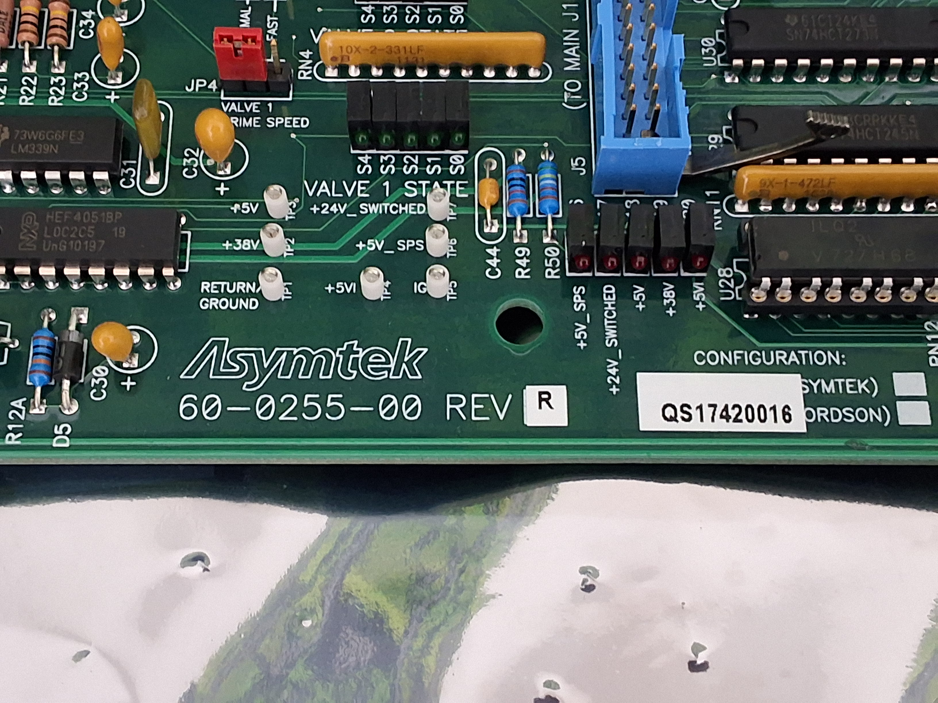 Used NORDSON / ASYMTEK 60-0255-00 / 05-0255-00 COATER I/O CIRCUIT BOARD - BRAND NEW