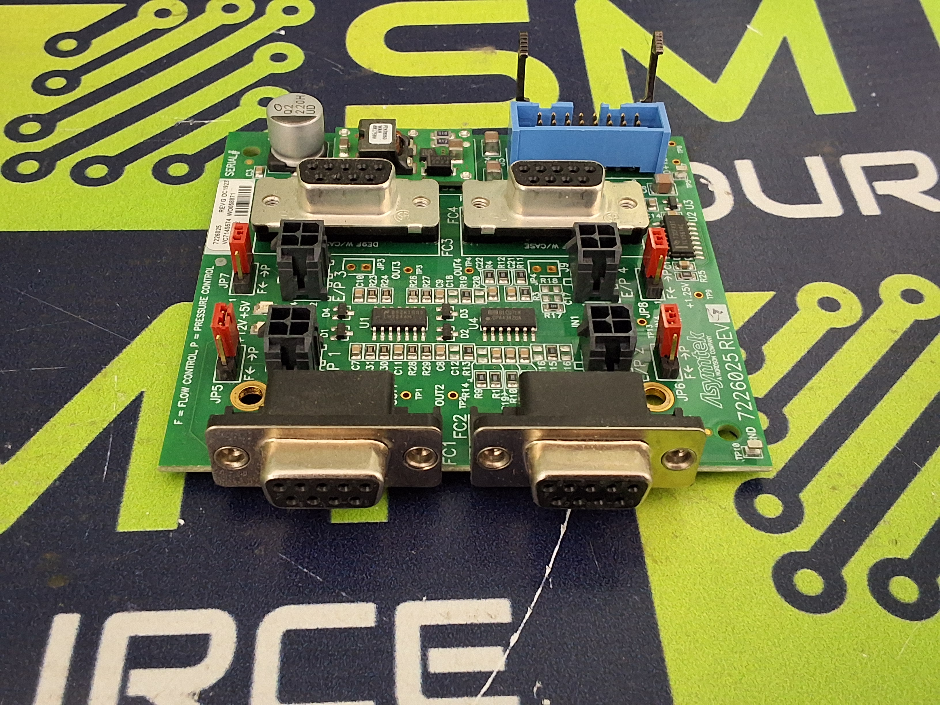 Used ASYMTEK NORDSON 7226024 / 7226025 CIRCUIT BOARD