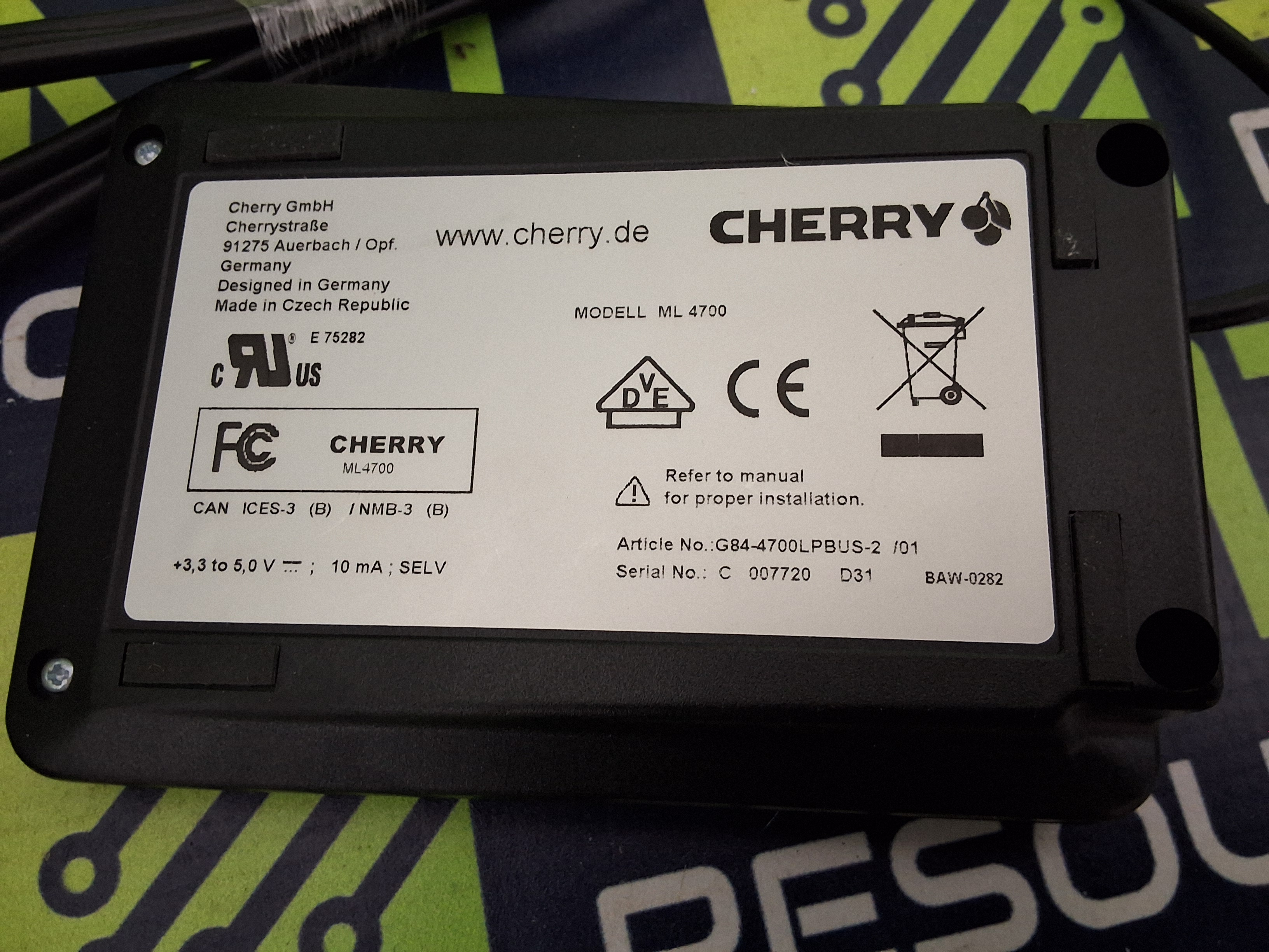 Used CHERRY ML 4700 (model G84-4700) KEYPAD