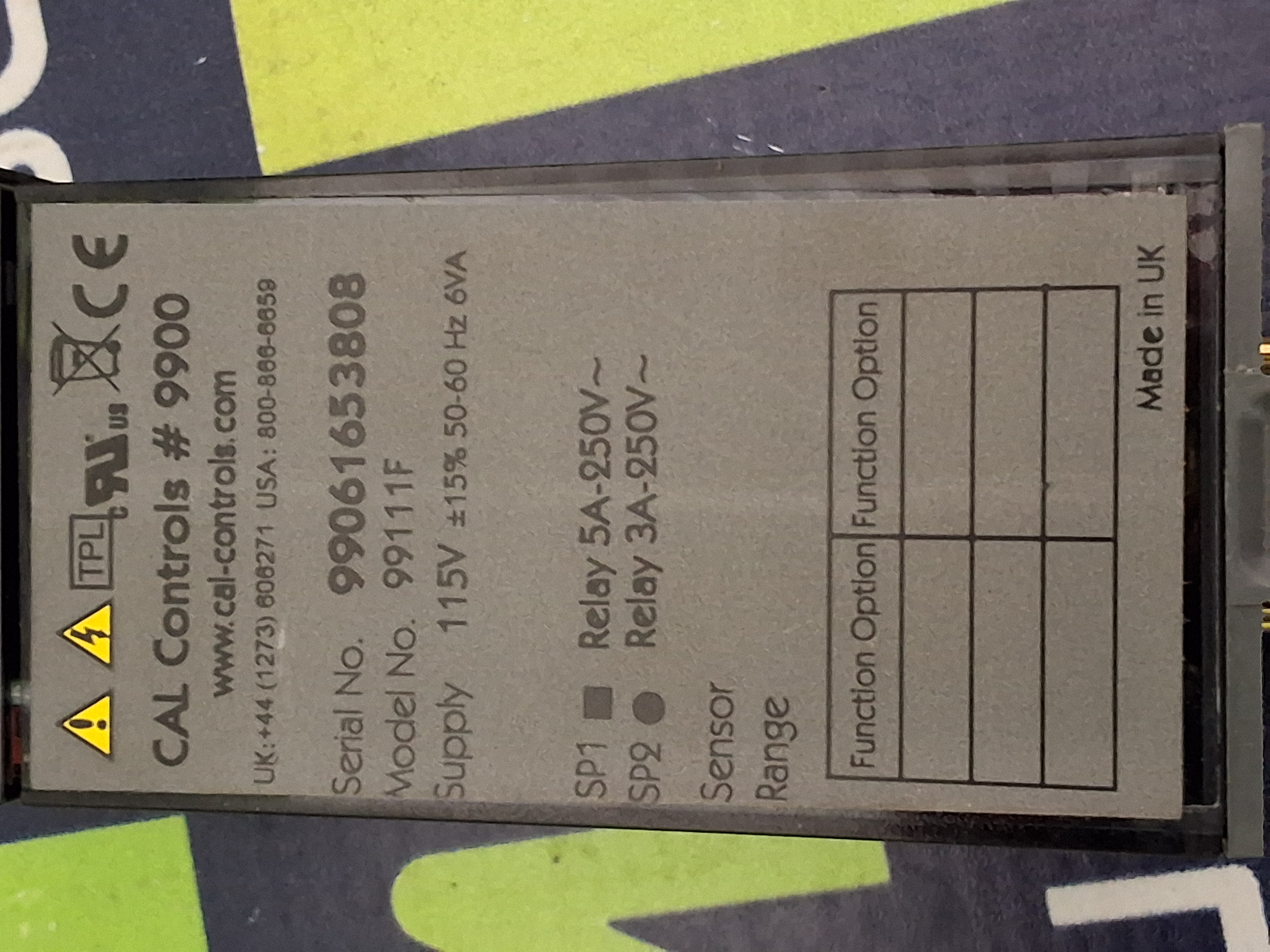 CAL CONTROLS 99111F / 9900 TEMPERATURE CONTROLLER  115V - BRAND NEW