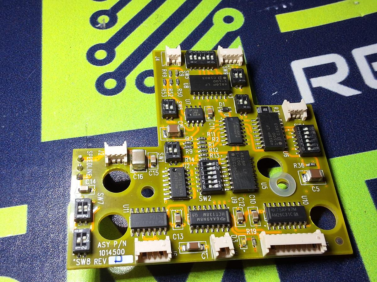 Used SPEEDLINE TECHNOLOGIES 1014500 CAMERA CONTROL PANEL CIRCUIT BOARD