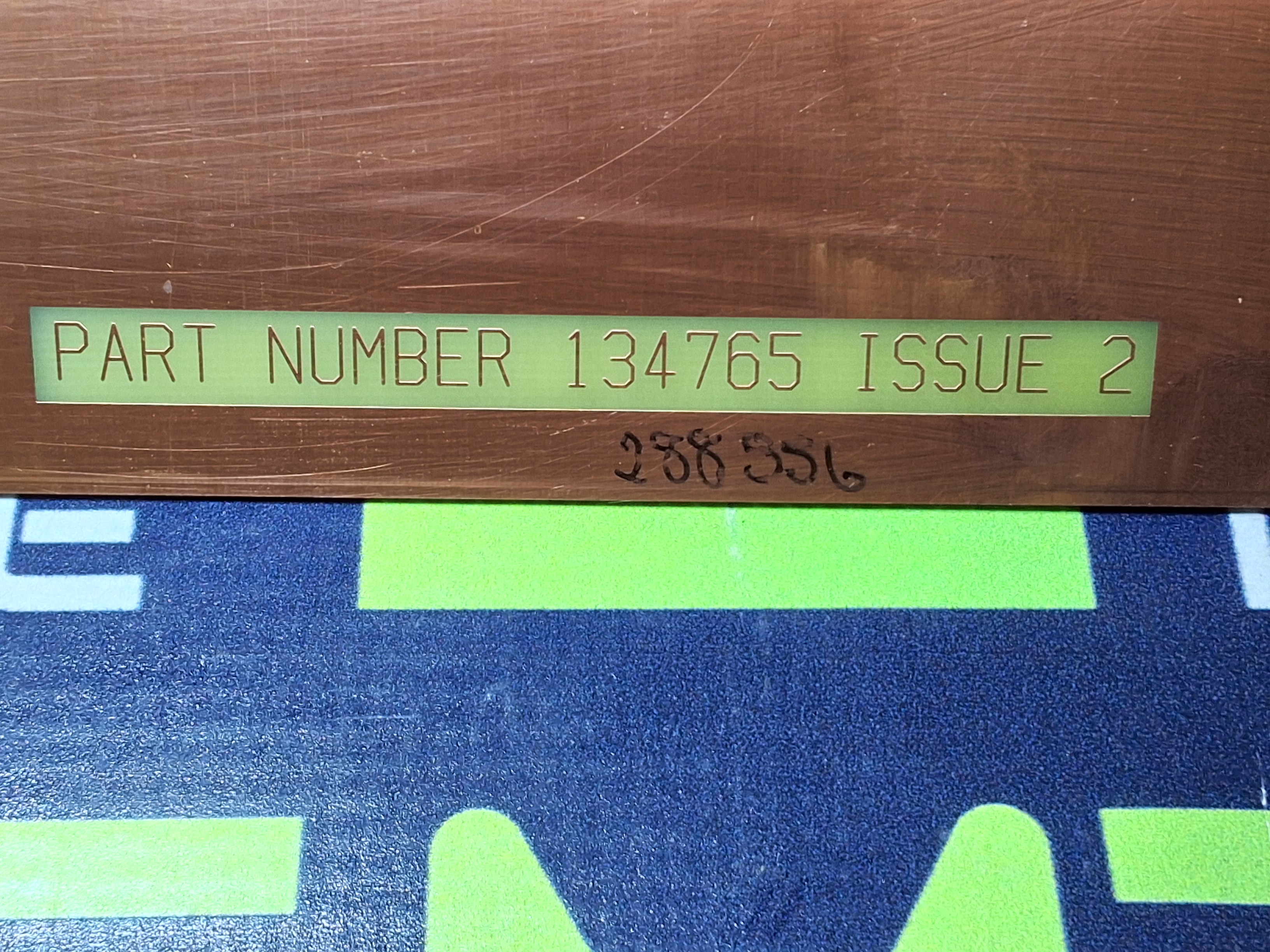 Used DEK 134765 COPPER CALIBRATION PLACE 