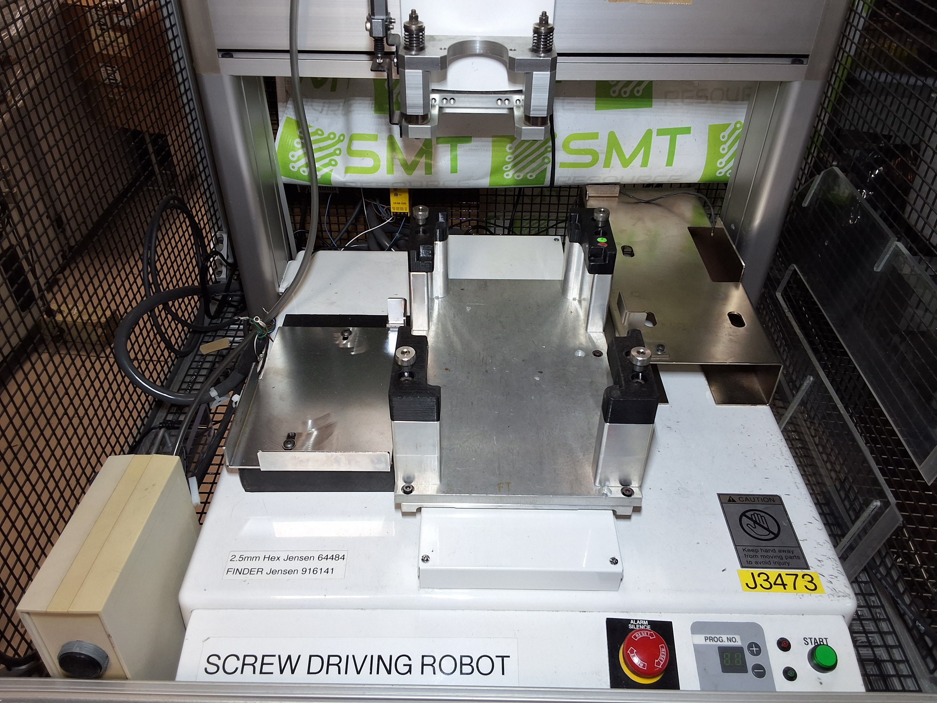 Used JANOME JR 2300NE SCREW DRIVING ROBOT DISPENSING SYSTEM WITH ROLLING CAGE JR2303NE