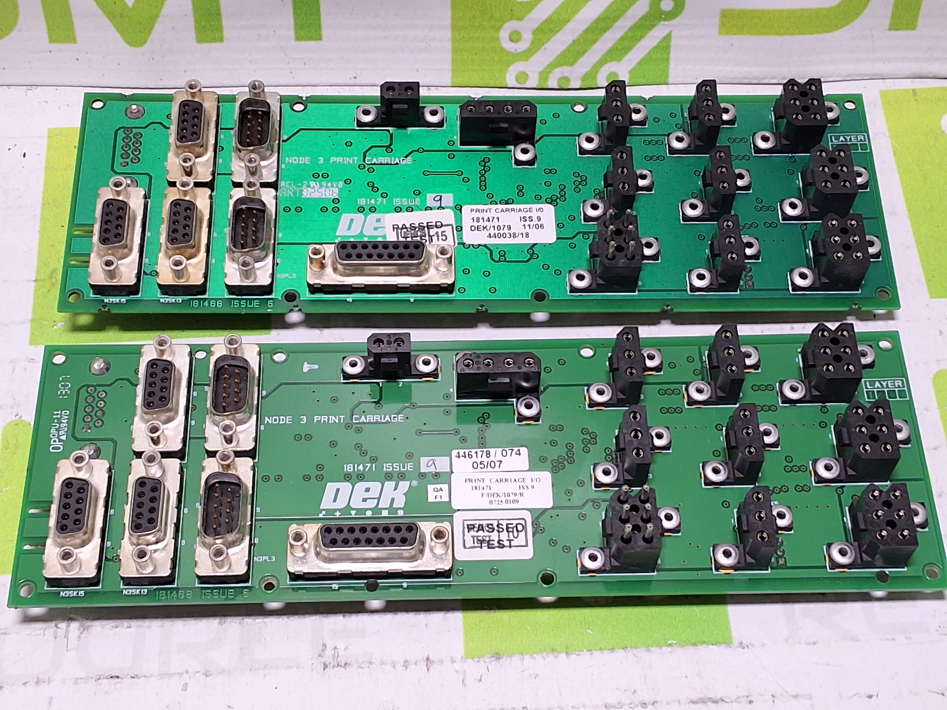 Used DEK 181471 PRINT CARRIAGE I/O CIRCUIT BOARD