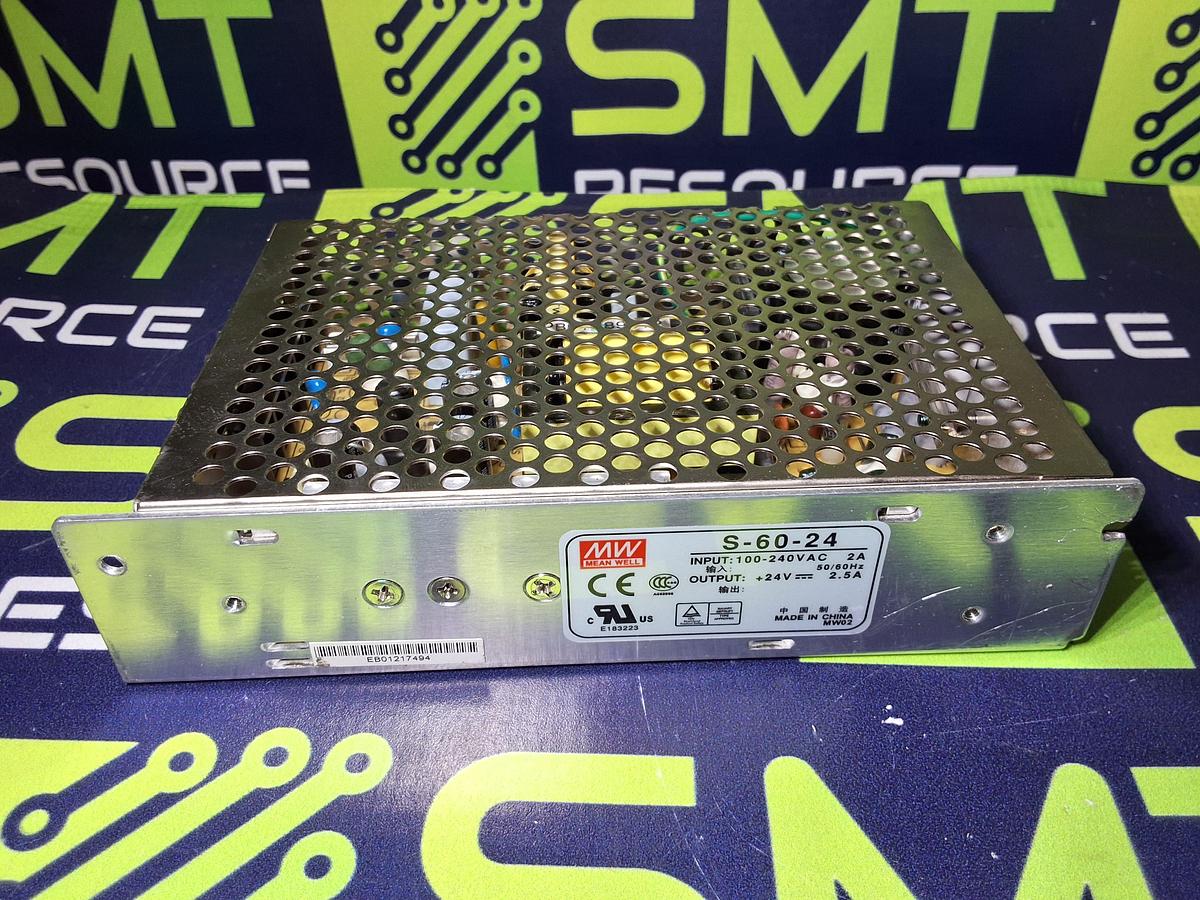 Used MEAN WELL S-60-24 POWER SUPPLY 100-240VAC 2A