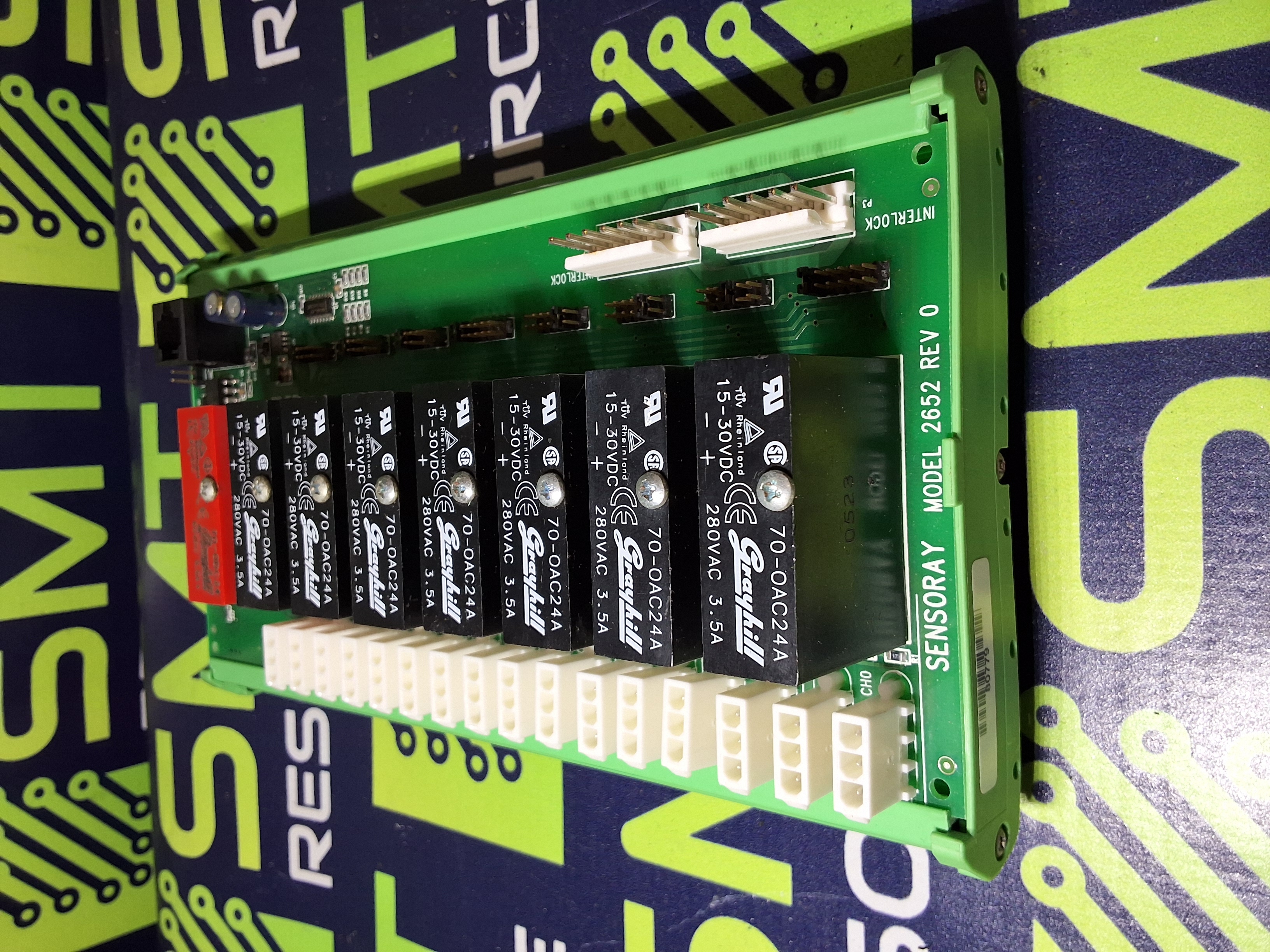 Used SENSORAY 2652 SOLID STATE RELAY I/O MODULE