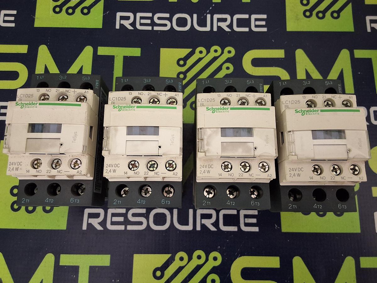 Used SCHNEIDER ELECTRIC LC1D25 BL CONTACTOR LAD4TBDL 24VDC