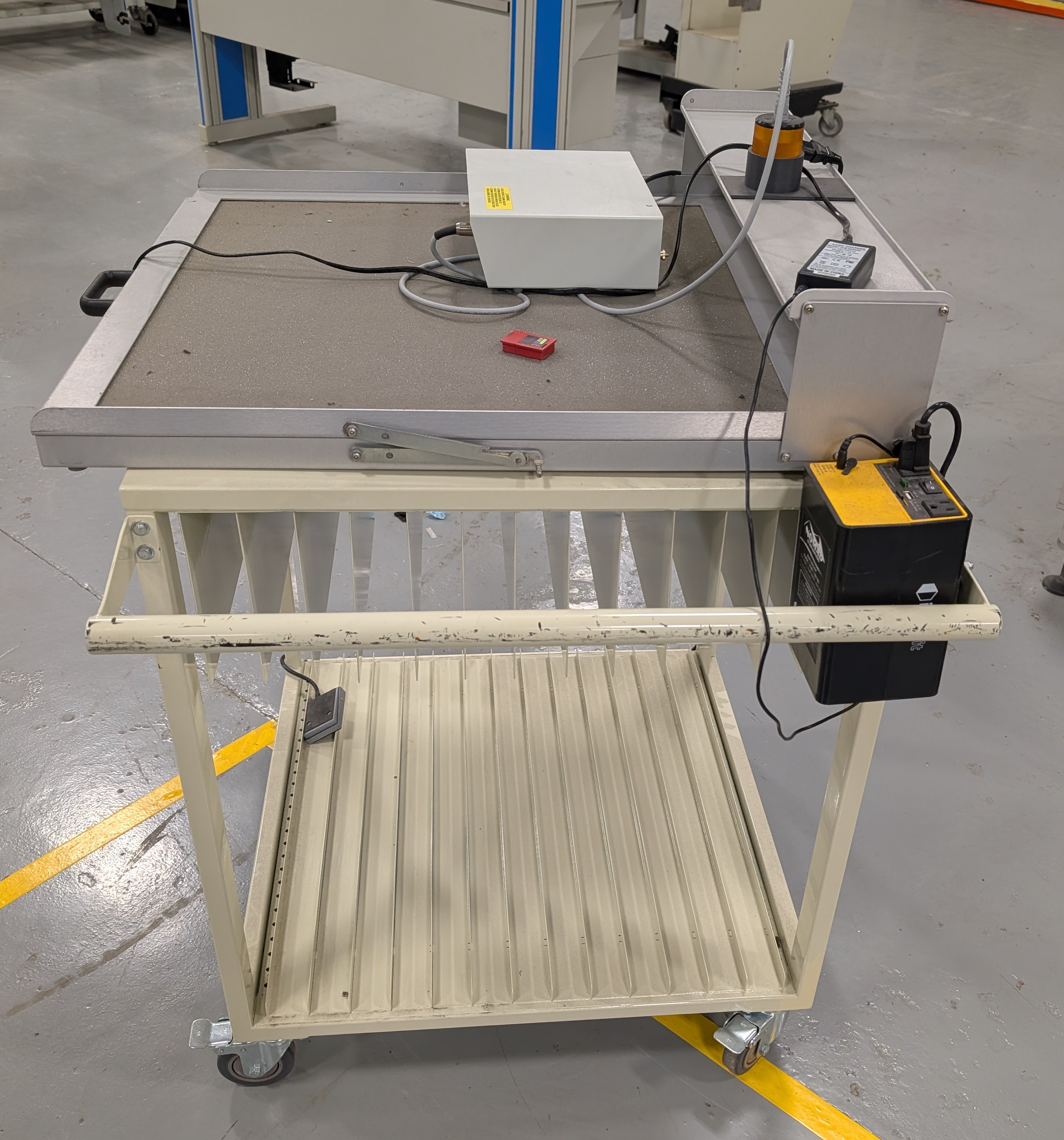 Used Stencil Storage Cart & Cleaner