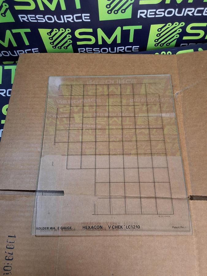 Used HEXACON LC1210 LEV CHEK WAVE SOLDERING GLASS GAUGE 12 x 10 x 1/8