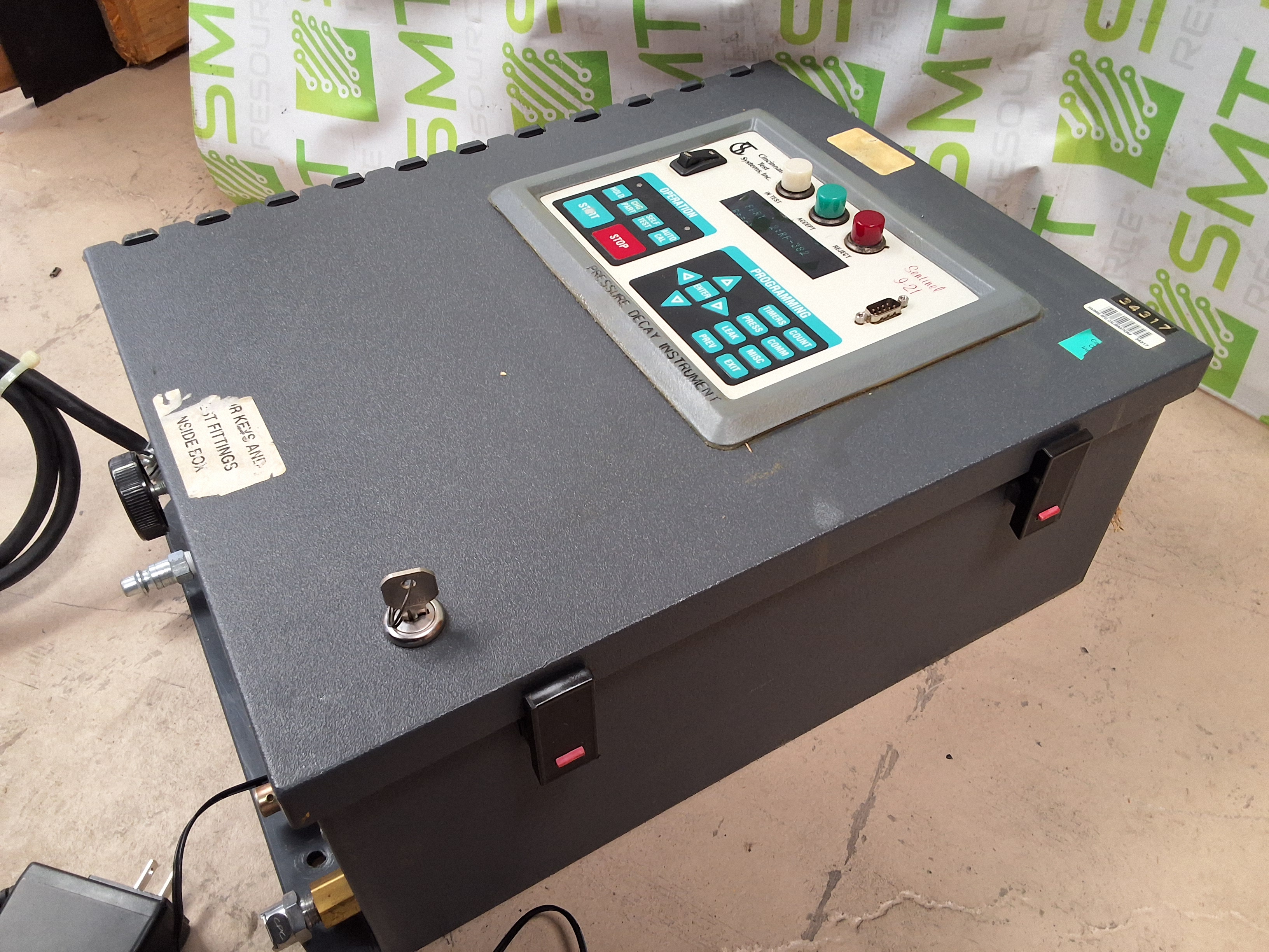 Used CINCINNATI TEST SYSTEMS SENTINEL I-21 PRESSURE DECAY LEAK TESTER / INSTRUMENT