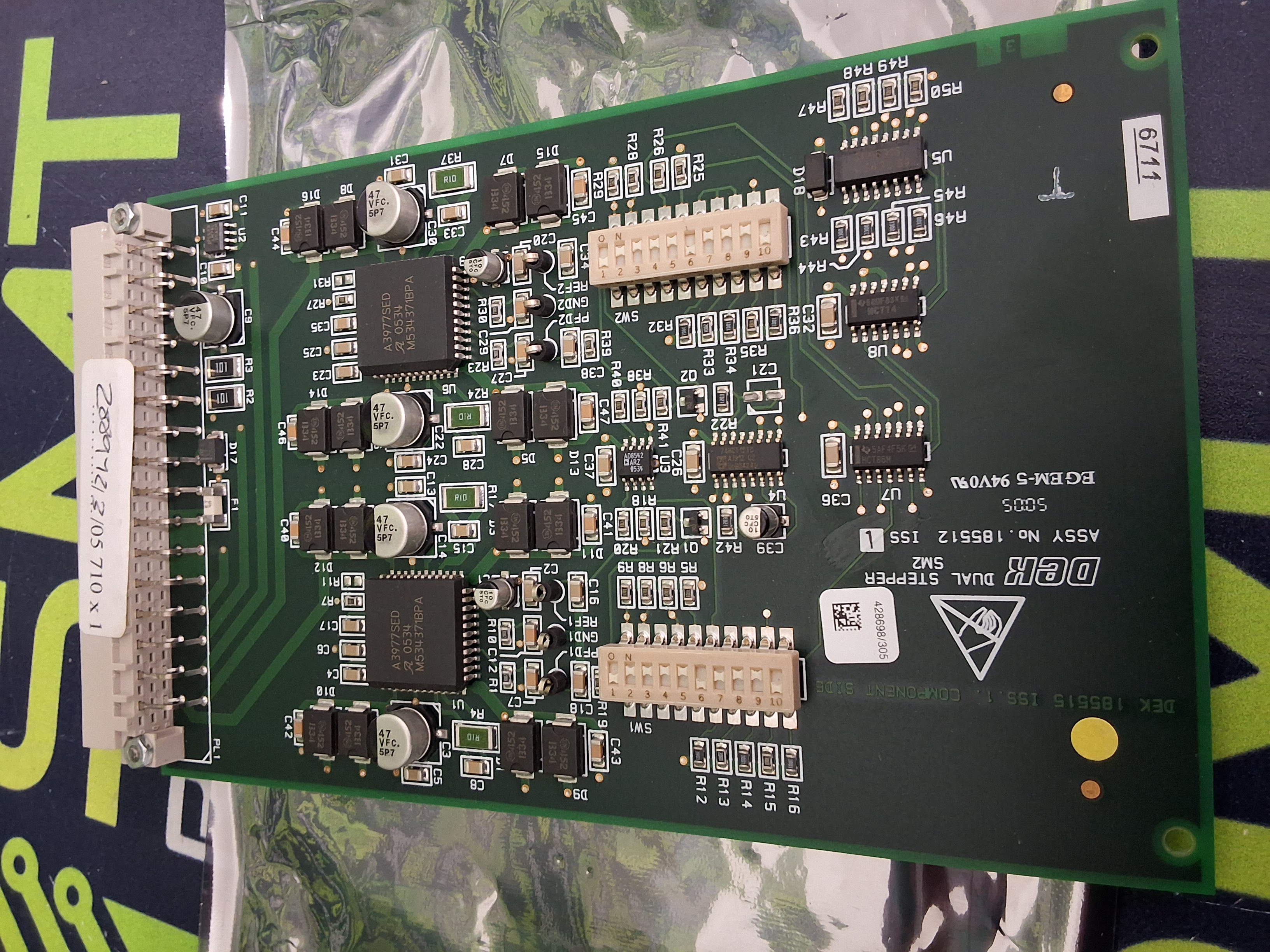 Used DEK 185512 / 185515 DUAL STEPPER SM2 CIRCUIT BOARD