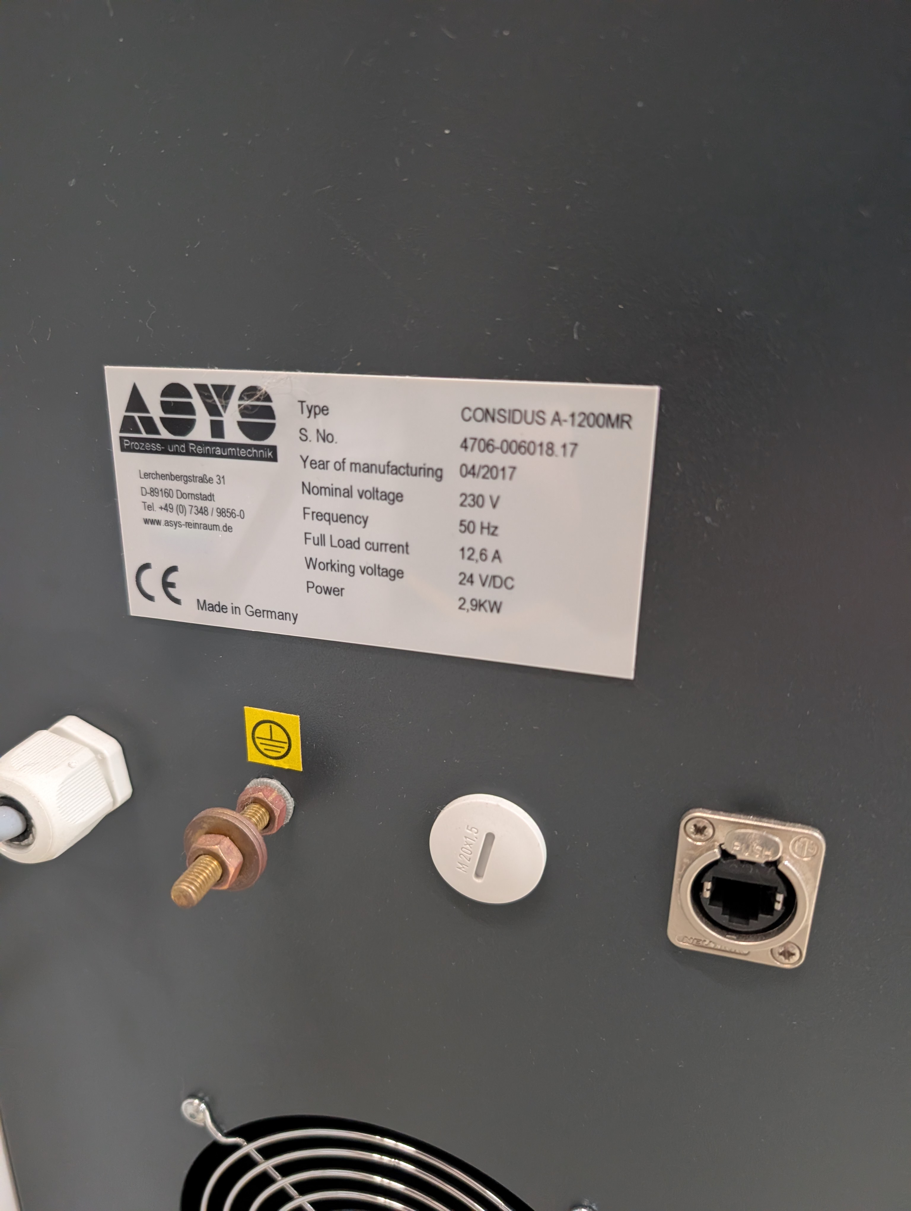 Used 2017 ASYS Dry Cabinet