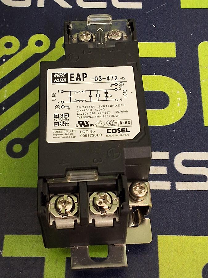 Used COSEL EAP-03-472-D NOISE FILTER 250VAC 3A