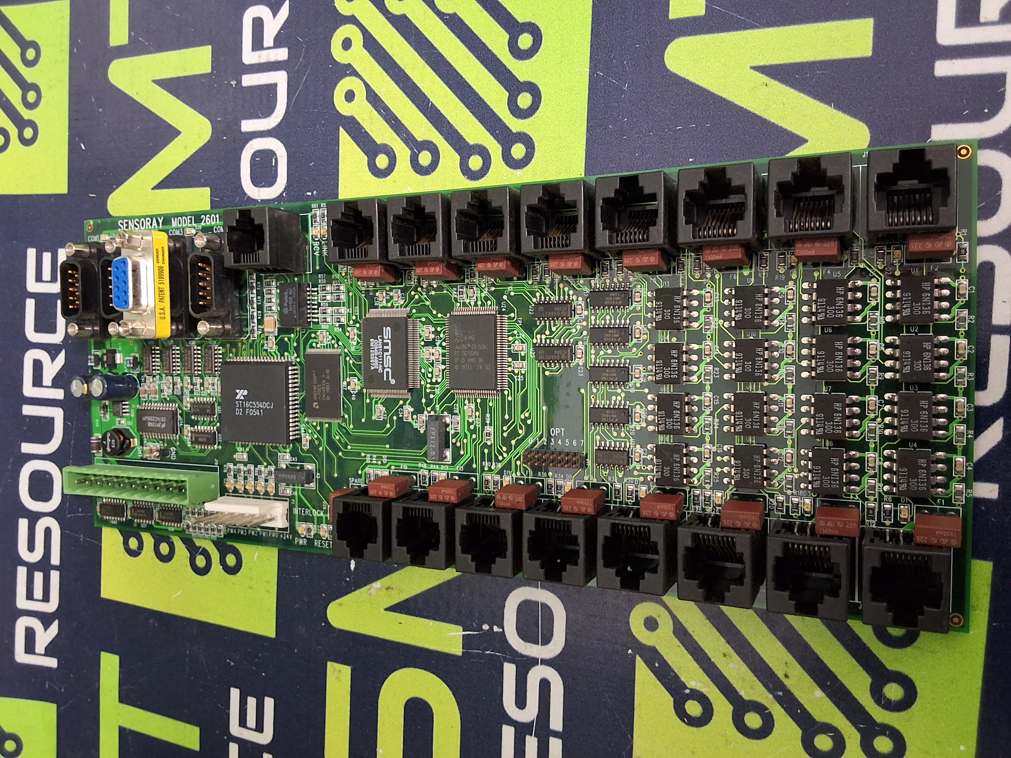 Used SENSORAY MODEL 2601 COMMUNICATION MODULE PWB26