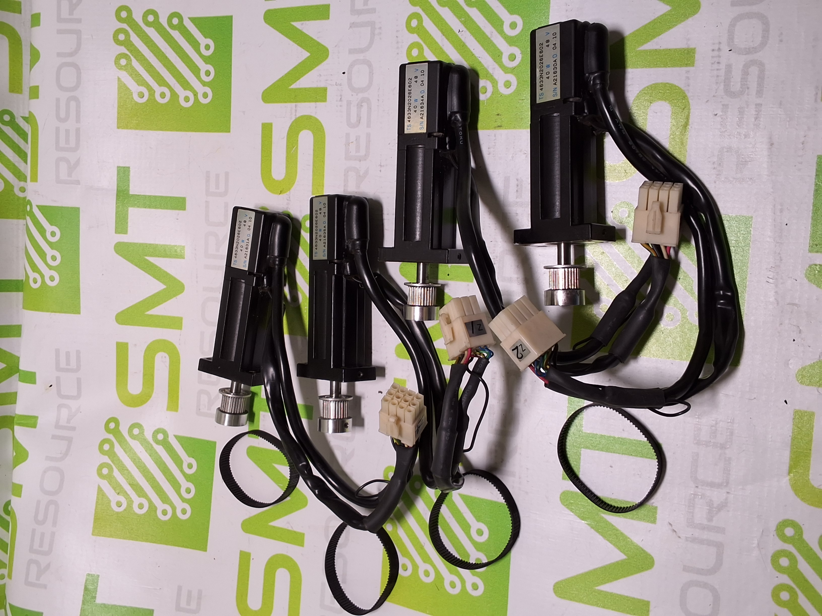 Used JUKI 4633N2026E602 SERVO MOTOR WITH BELT 40W 48V