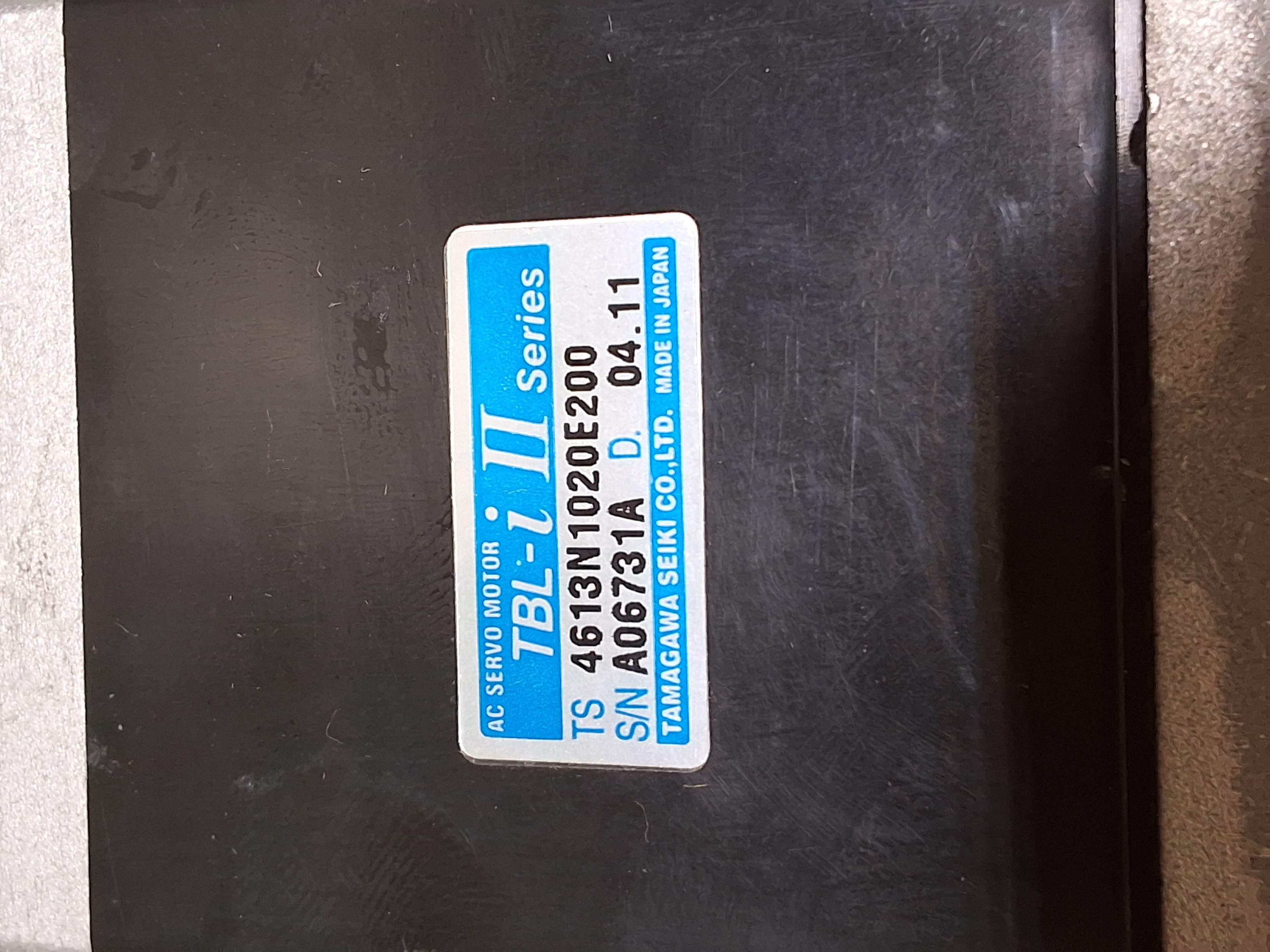 Used TAMAGAWA SEIKI CO. 4613N1020E200 AC SERVO MOTOR TBL-i 2 Series