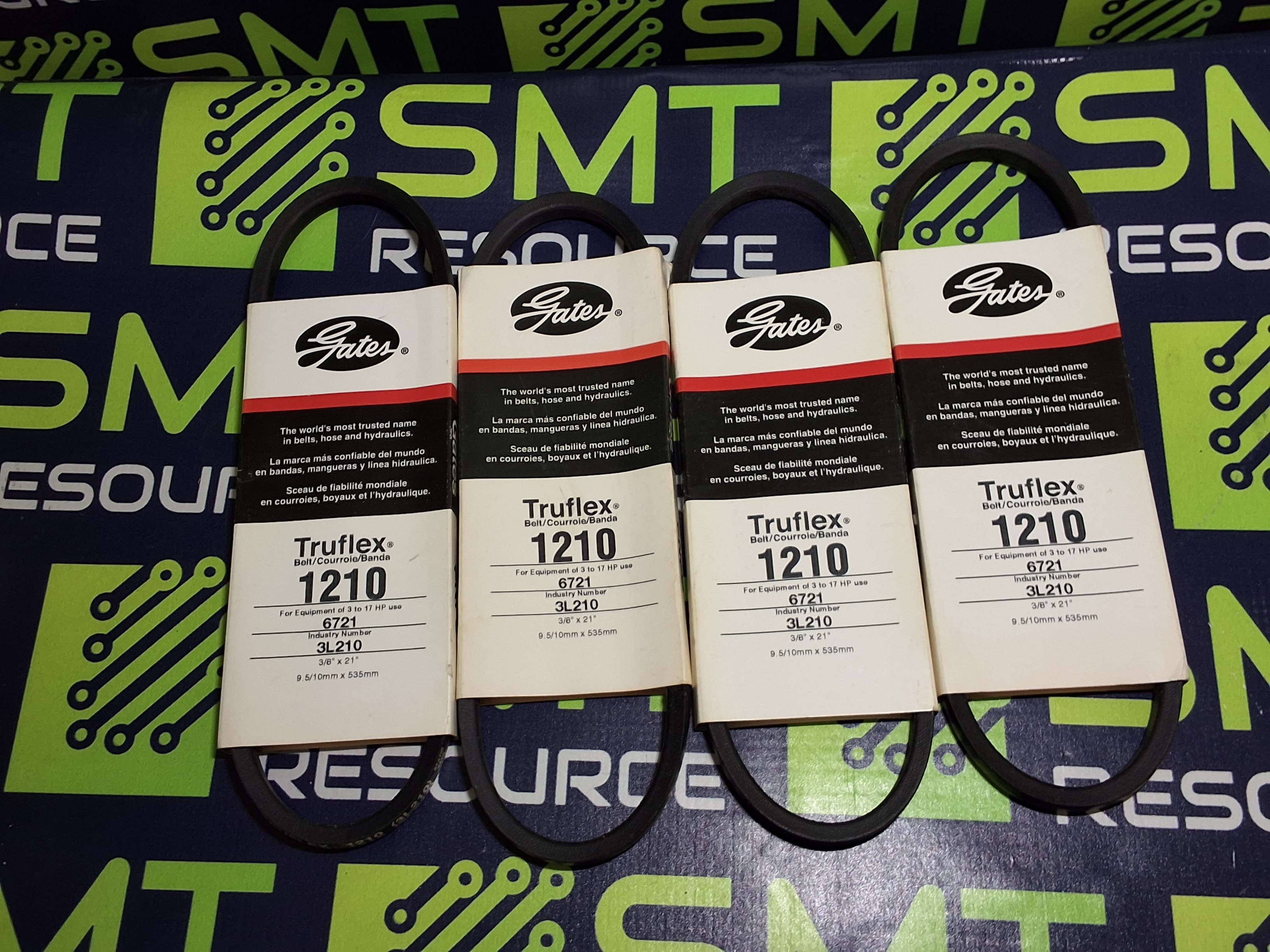 GATES TRUFLEX 1210 BELT 3L210 - LOT OF 4 - BRAND NEW