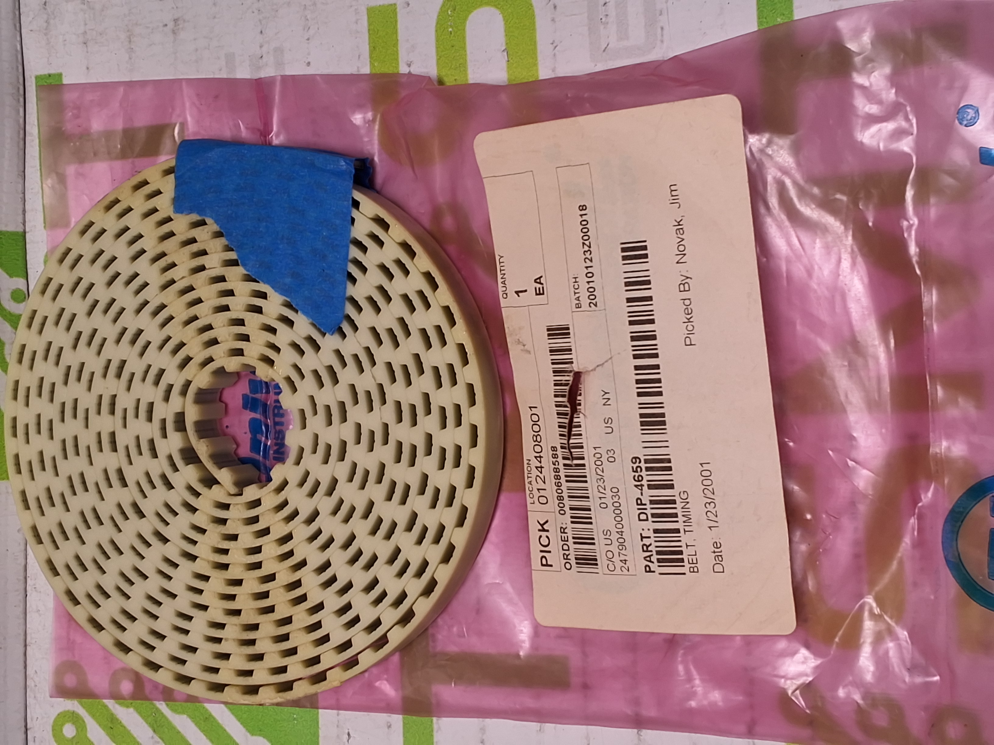 UNIVERSAL INSTRUMENTS DIP-4659 TIMING BELT - BRAND NEW